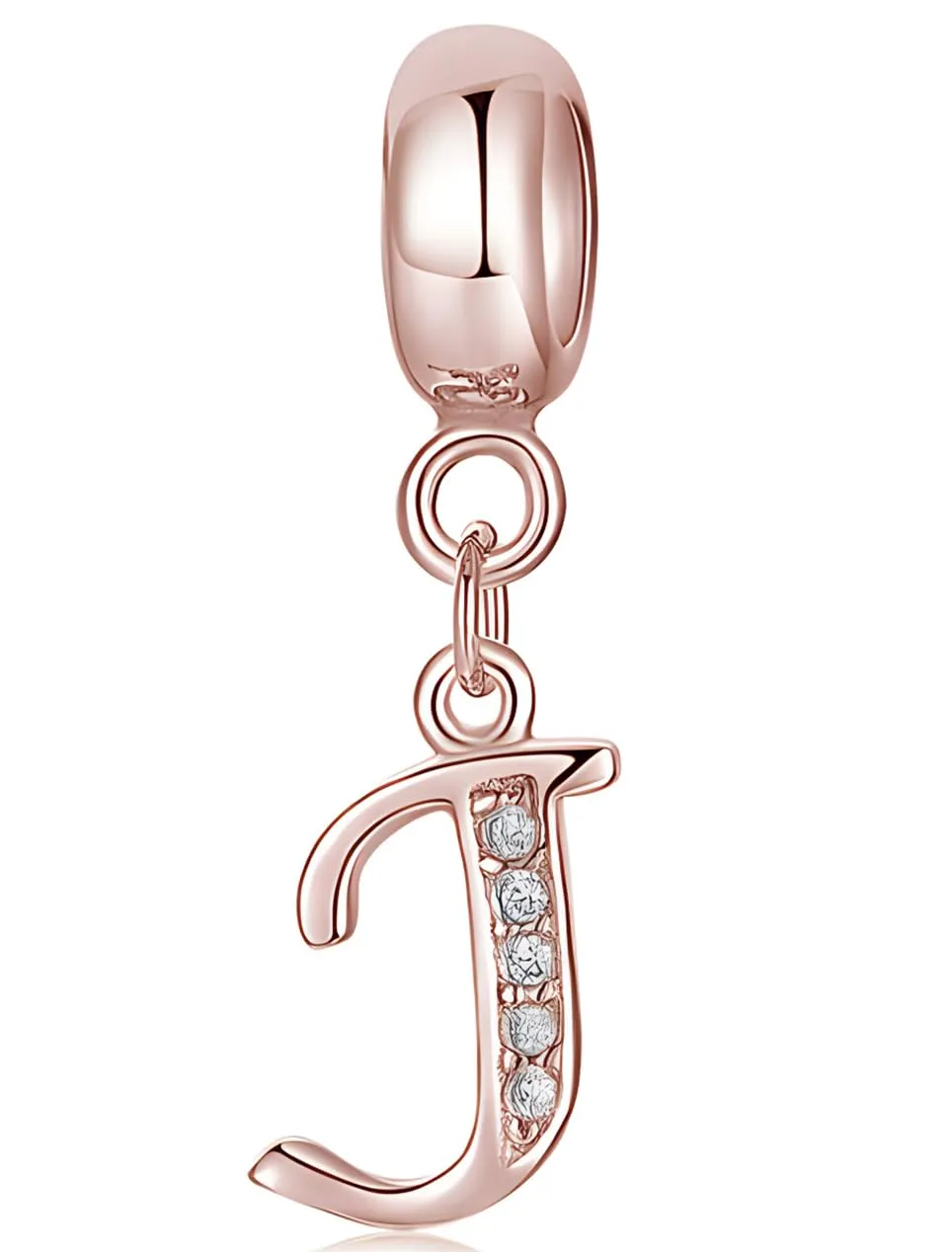 XWN Ciondolo Alfabeto in Argento Sterling 925 con Cubic Zirconia, Compatibile con Braccialetti Pandora e Collane Europee - immagine 1