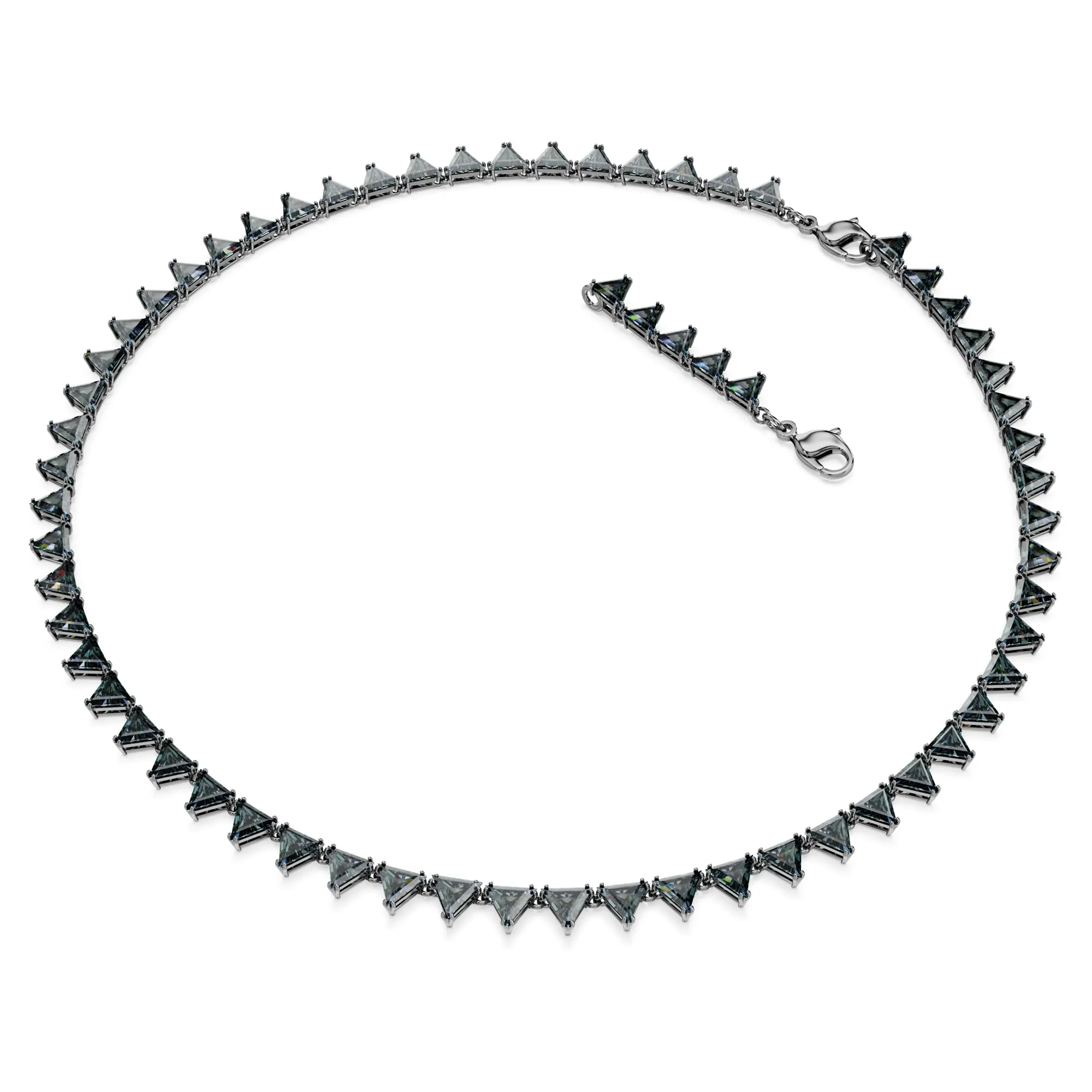 Swarovski Matrix Collana, Taglio Triangolo, Grigia, Placcato Rutenio - immagine 2