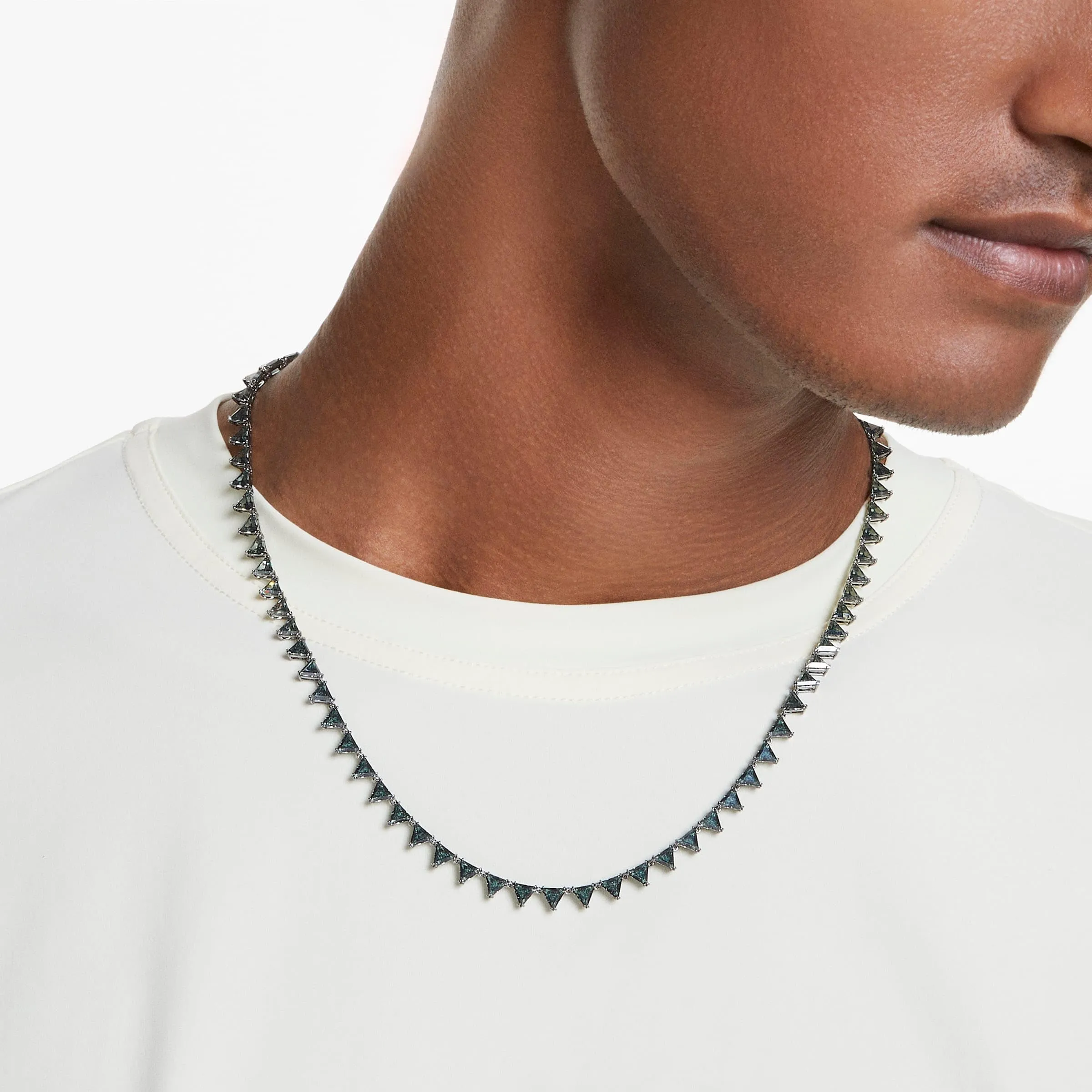 Swarovski Matrix Collana, Taglio Triangolo, Grigia, Placcato Rutenio - immagine 5