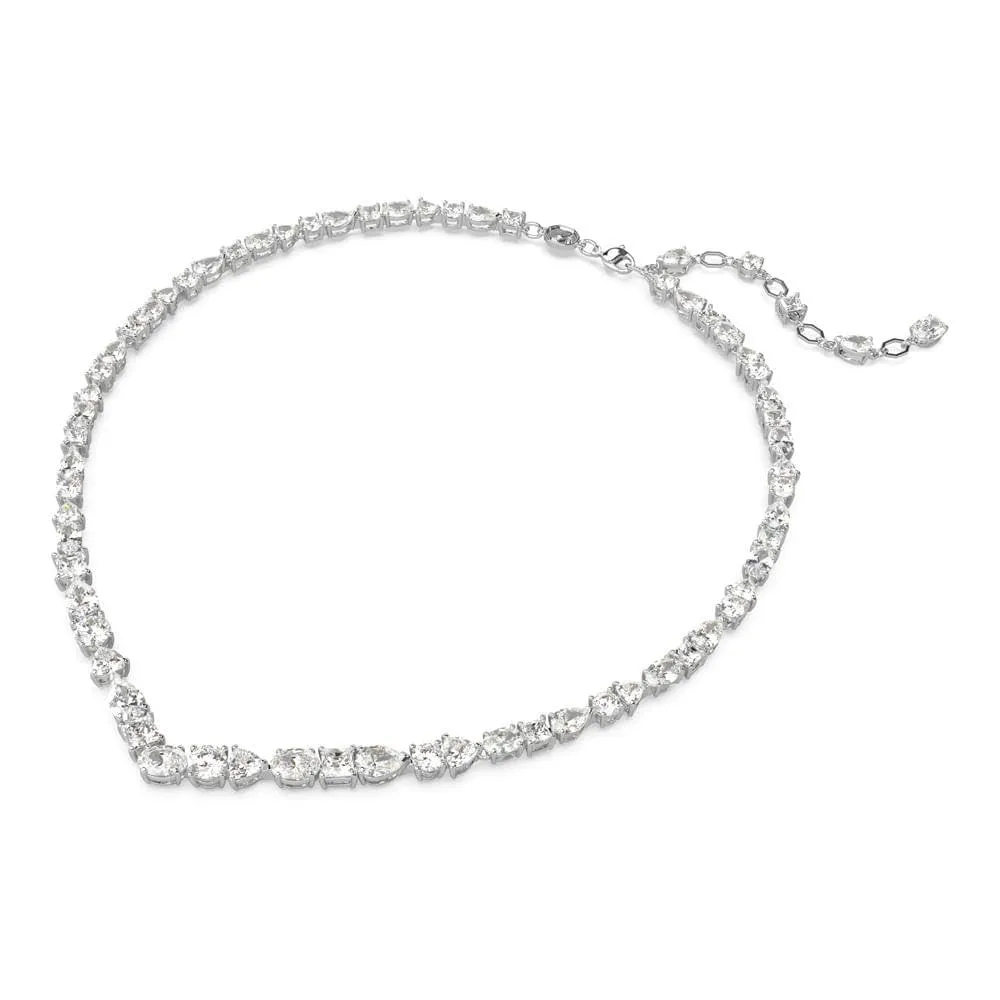 Swarovski Mesmera Collana, Taglio Misto, Bianca, Placcato Rodio - immagine 2