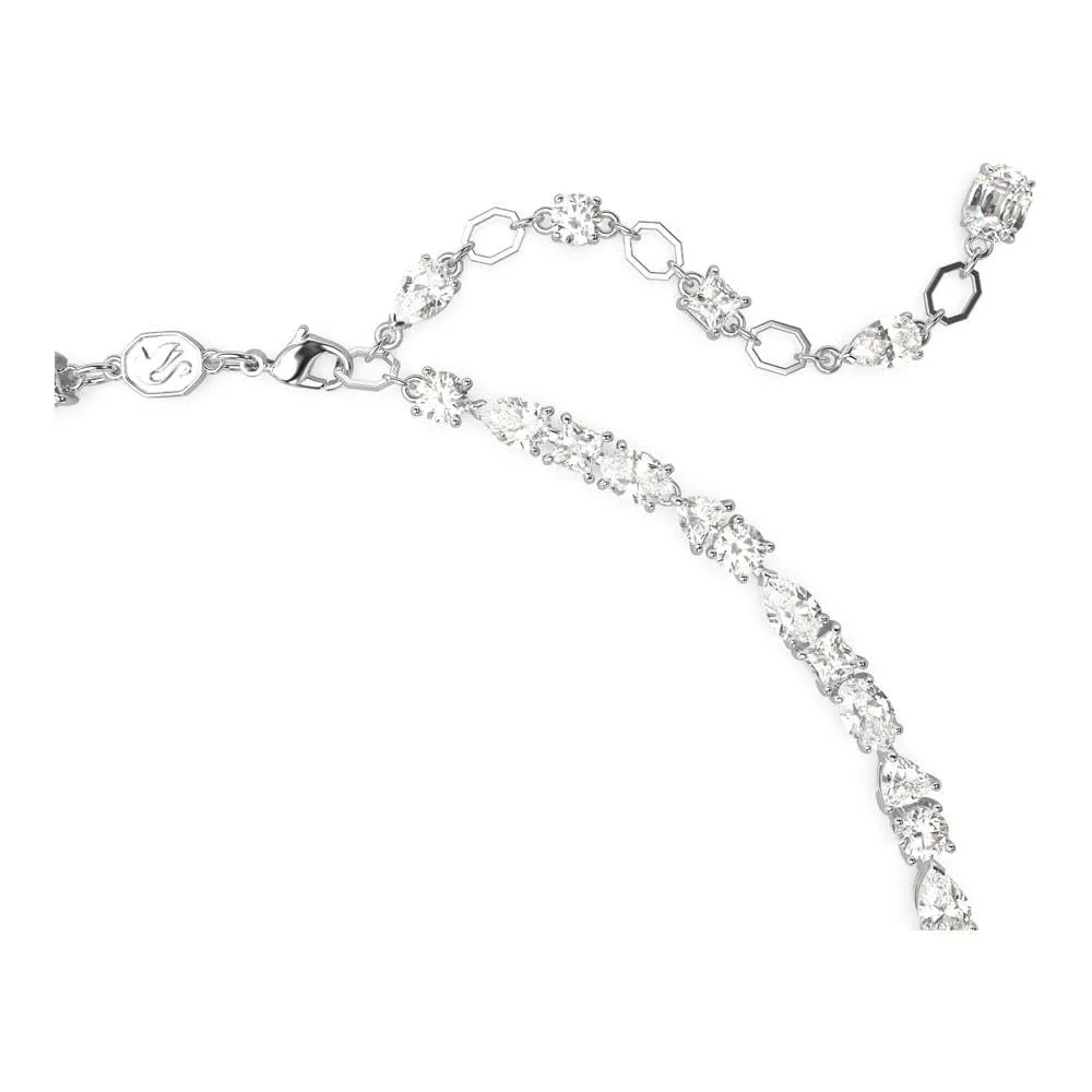 Swarovski Mesmera Collana, Taglio Misto, Bianca, Placcato Rodio - immagine 3