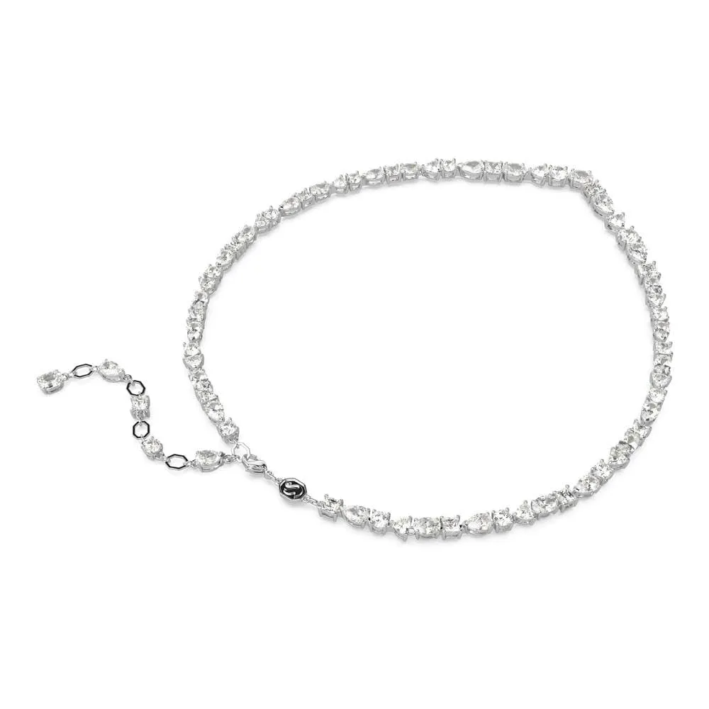 Swarovski Mesmera Collana, Taglio Misto, Bianca, Placcato Rodio - immagine 4