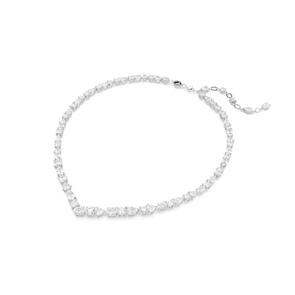 Swarovski Mesmera Collana, Taglio Misto, Bianca, Placcato Rodio - immagine 6