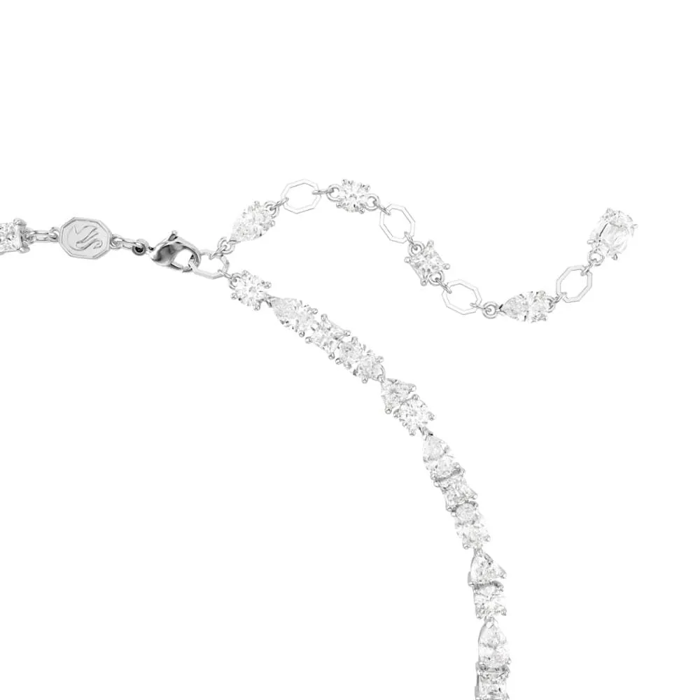 Swarovski Mesmera Collana, Taglio Misto, Bianca, Placcato Rodio - immagine 7