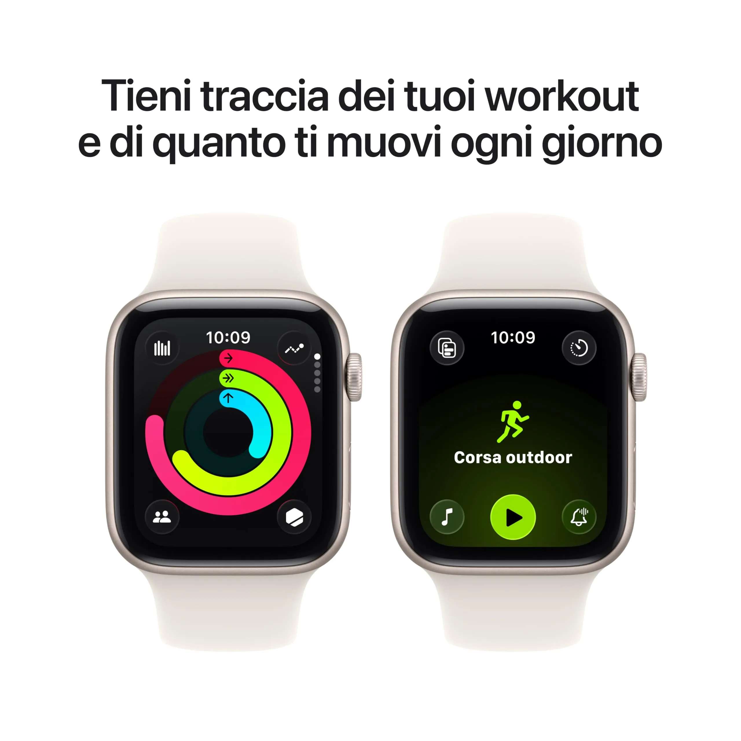 Apple Watch SE 3 GPS + Cellular, Cassa 44 mm, Alluminio Galassia, Cinturino Sport Galassia S/M - immagine 5