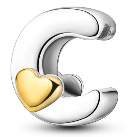 XWN Lettera Bead Charm Alfabeto in Argento Sterling 925 e Cubic Zirconia per Braccialetti Pandora e Collane Europee - immagine 1