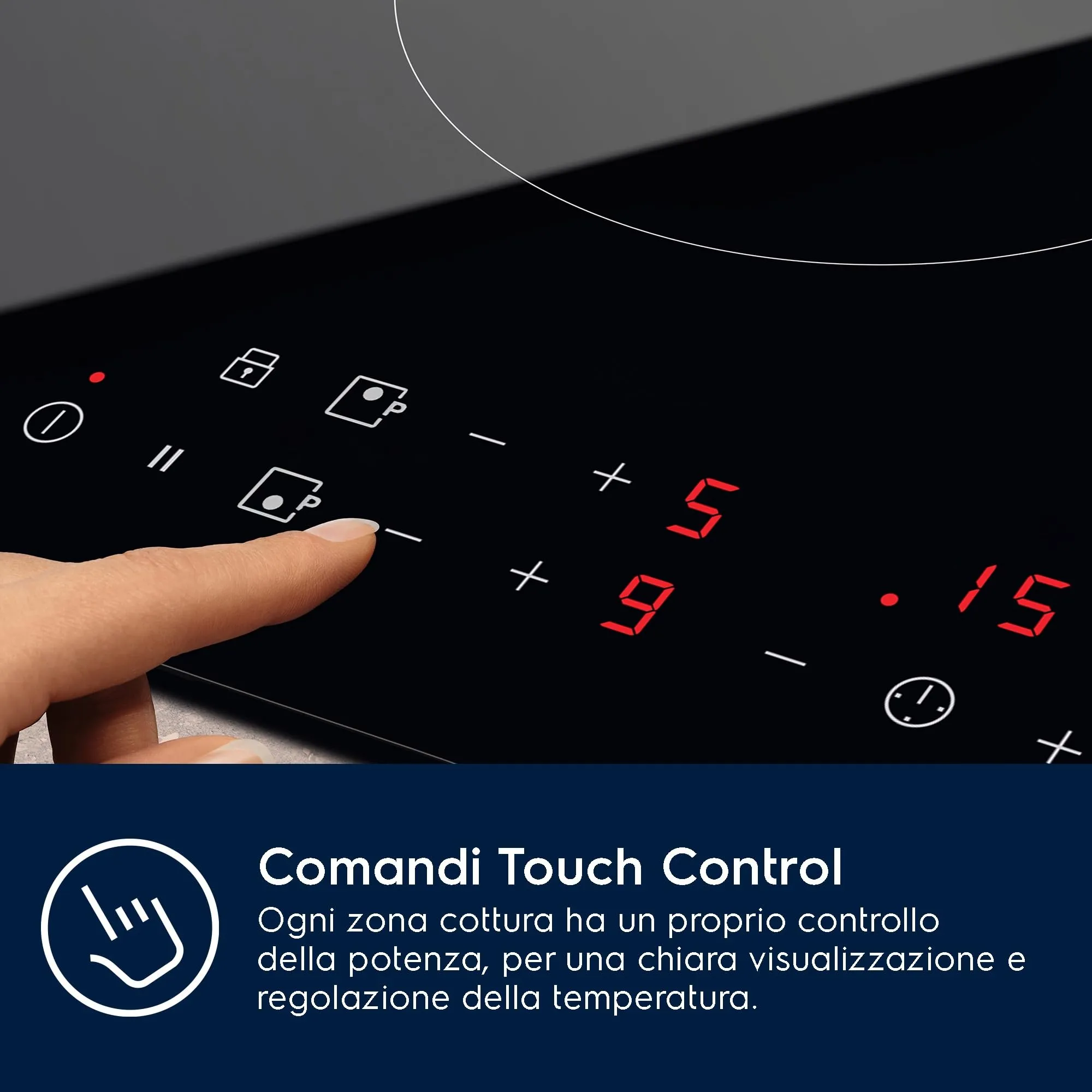 Electrolux Serie 600 Piano Cottura a Induzione 4 Fuochi LIL83443 Bridge 80 cm, Nero - immagine 5