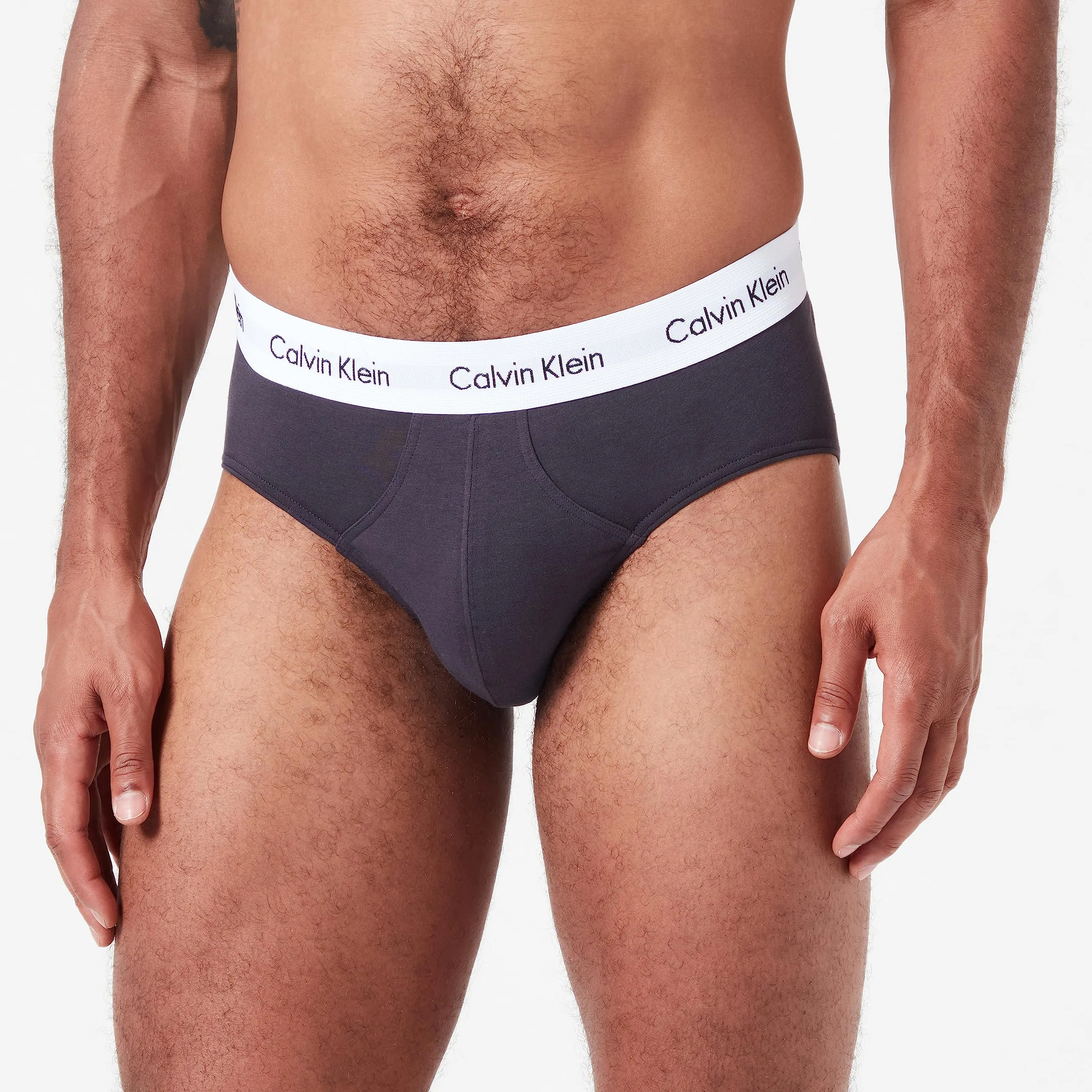 Calvin Klein Uomo Slip Hipster, Pack of 3, Multicolore (Ptm Gry, Spc Blu, Vprs Gry W/ Wt Wb), XS - immagine 2