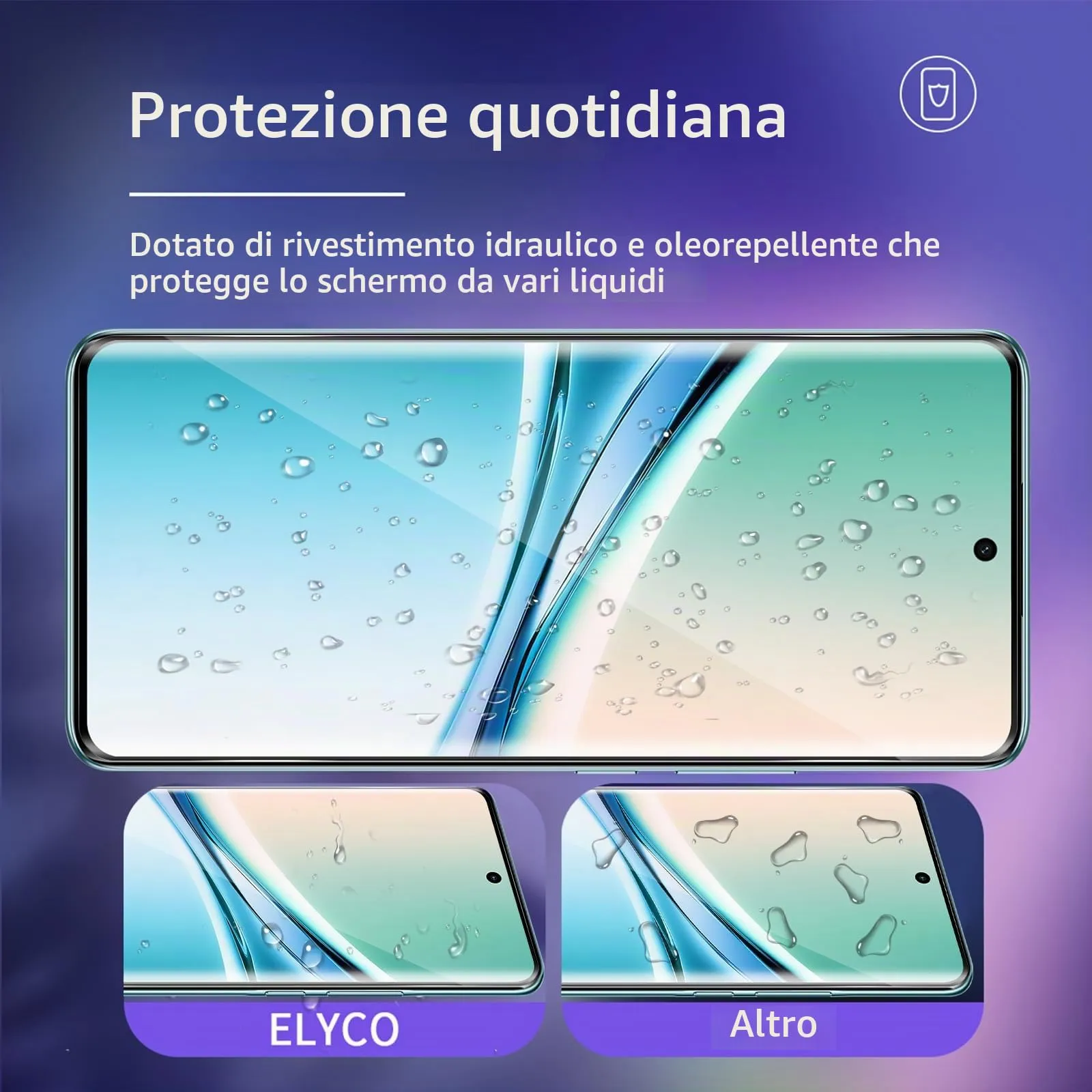 ELYCO Vetro Temperato per Redmi Note 15 5G / POCO M8 5G, 3+2 Pezzi - immagine 2