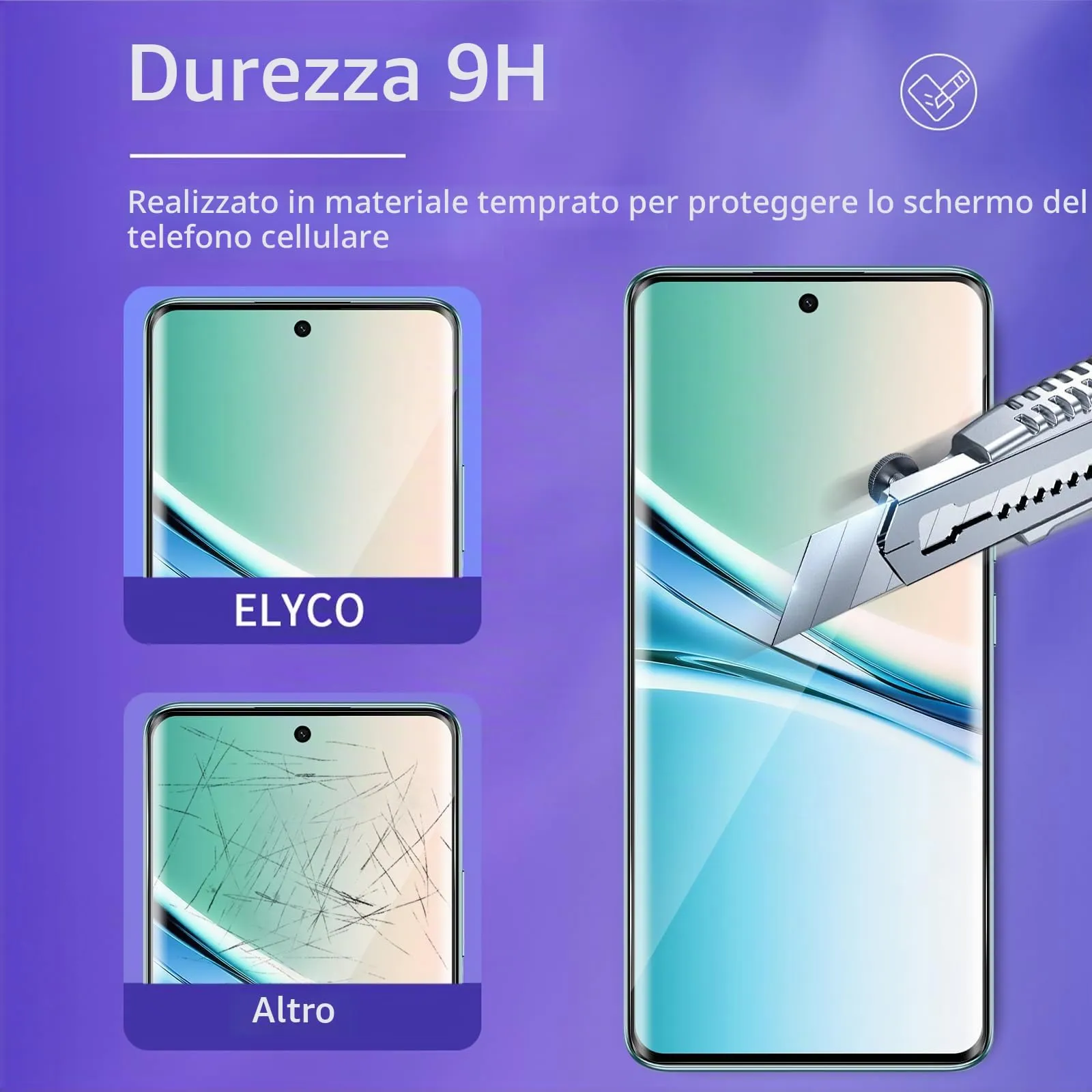ELYCO Vetro Temperato per Redmi Note 15 5G / POCO M8 5G, 3+2 Pezzi - immagine 3
