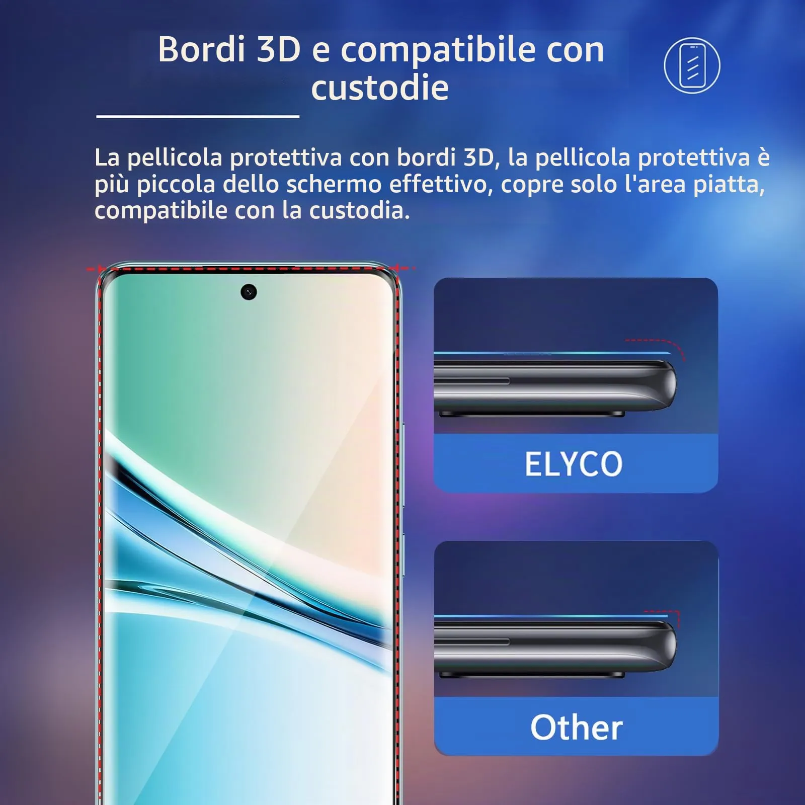 ELYCO Vetro Temperato per Redmi Note 15 5G / POCO M8 5G, 3+2 Pezzi - immagine 5