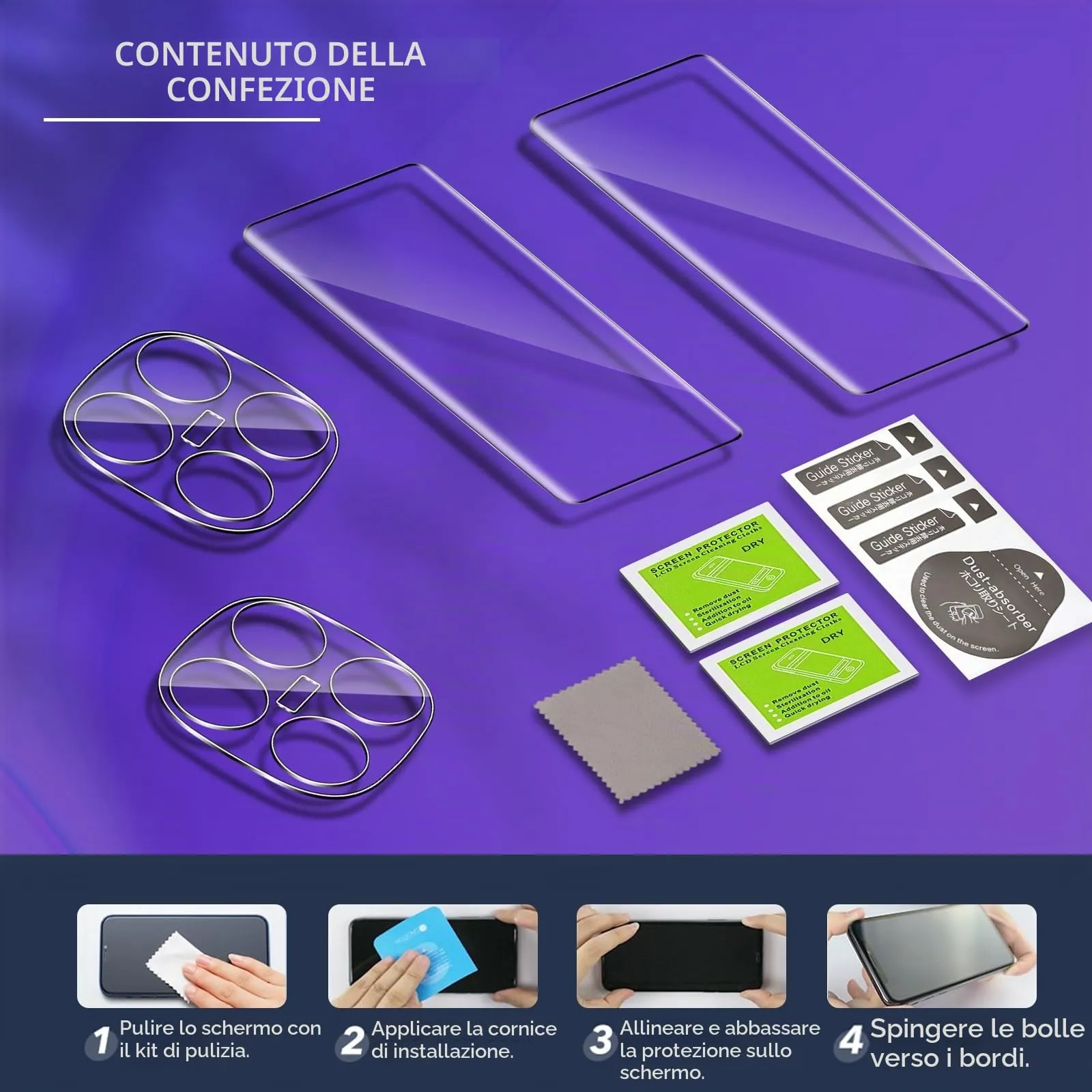 ELYCO Vetro Temperato per Redmi Note 15 5G / POCO M8 5G, 3+2 Pezzi - immagine 8