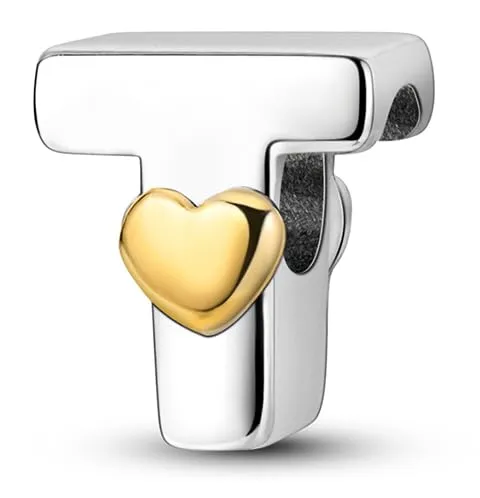 XWN Lettera Bead Charm in Argento Sterling 925 con Cubic Zirconia per Braccialetti e Collane Pandora e Europei - immagine 1