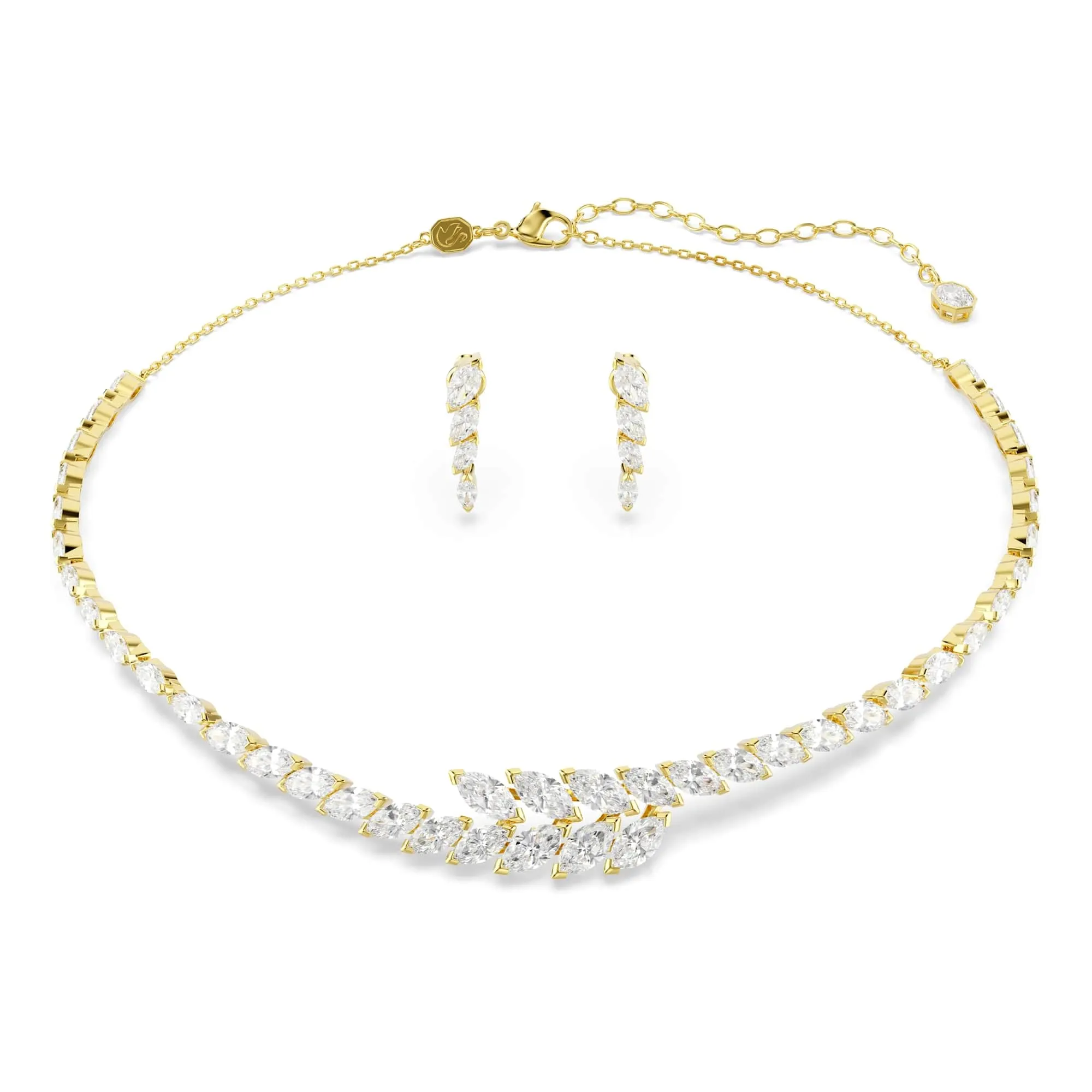 Swarovski Mesmera Set, Marquise Cut, White, 18K Gold Finish - immagine 1