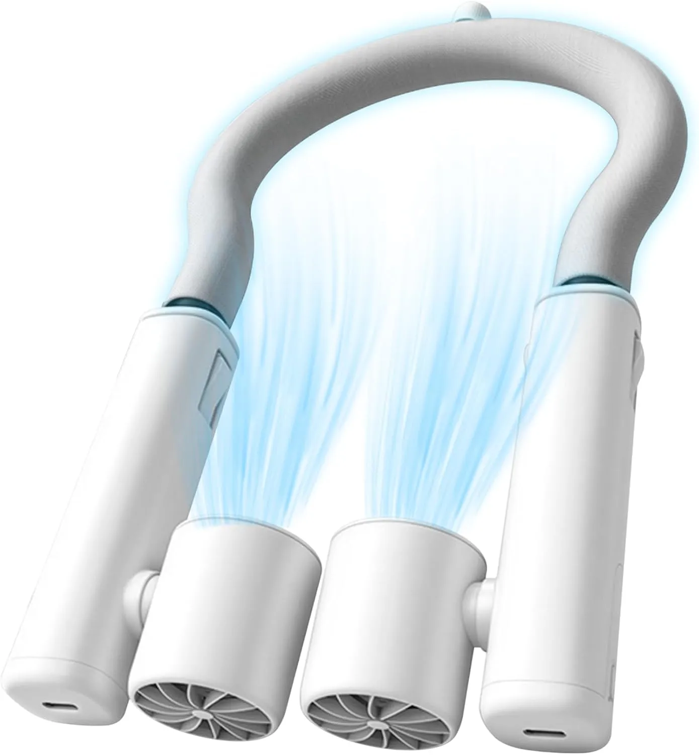 LUCYLANKER Ventilatore da Collo Portatile con Anello di Raffreddamento Congelabile, USB-C Ricaricabile, Staccabile in 2 Ventilatori, Modello F7 - immagine 1