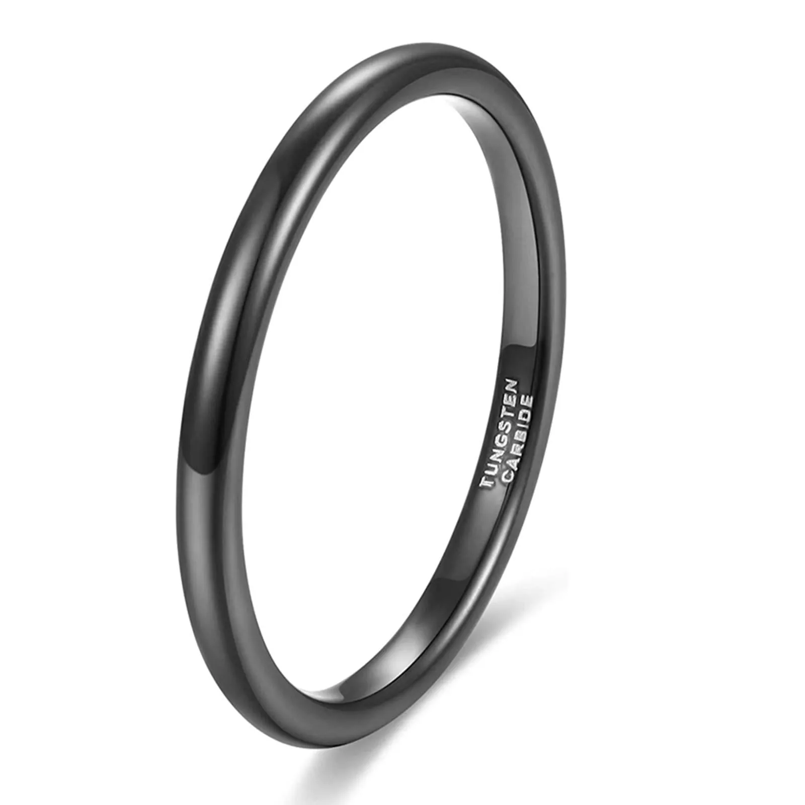 Zakk Anello in Tungsteno Nero Lucido 2mm 57 (18.1) - immagine 1