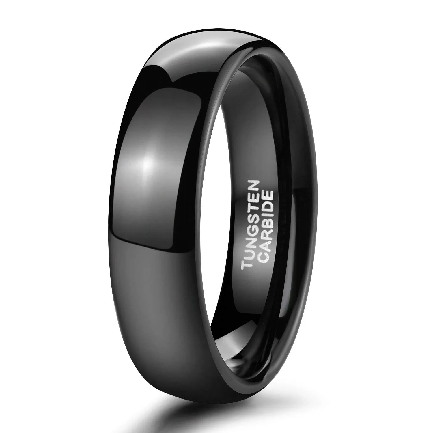Zakk Anello in tungsteno nero lucido 6mm - immagine 1