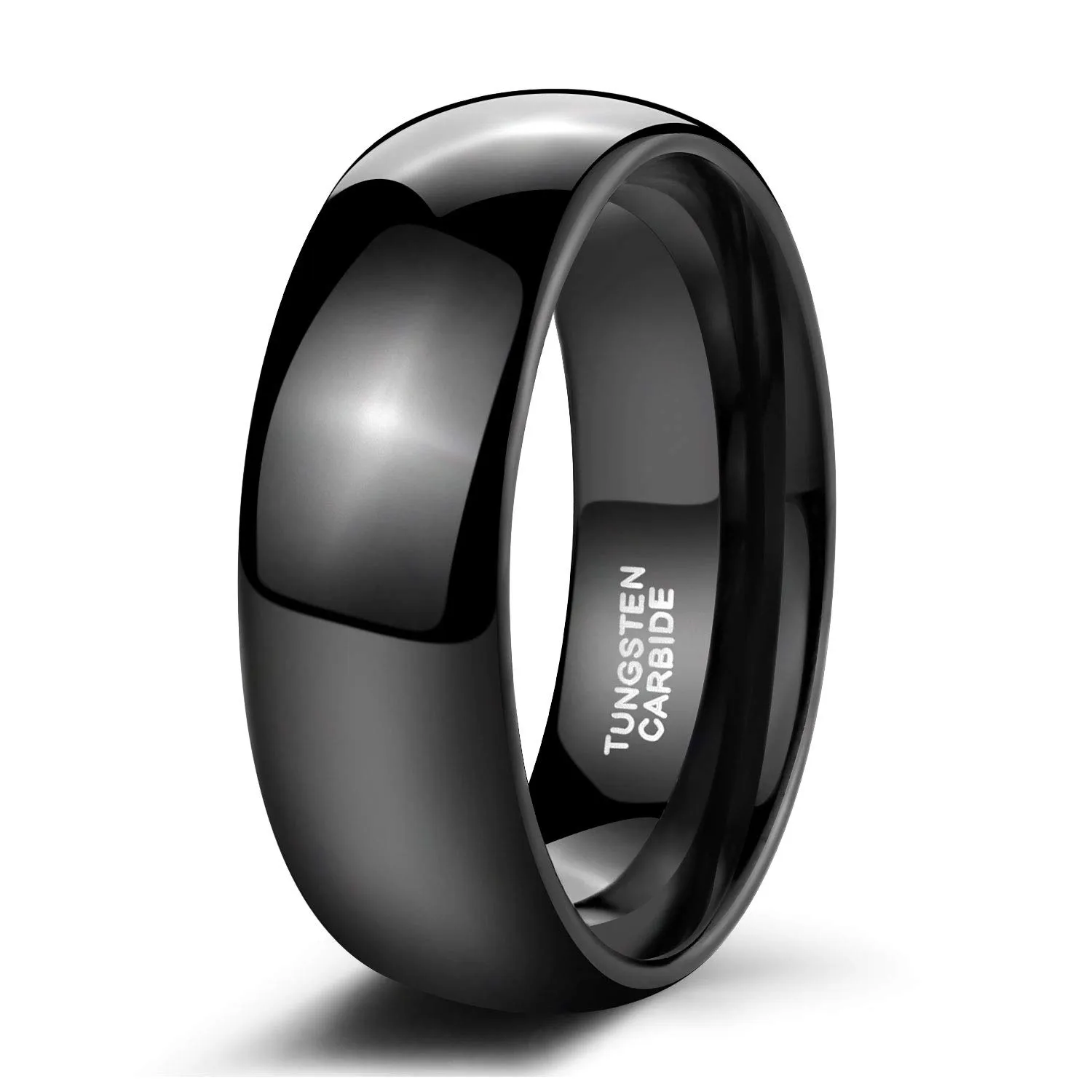 Zakk Anello in Tungsteno Nero Lucido 8mm - immagine 1