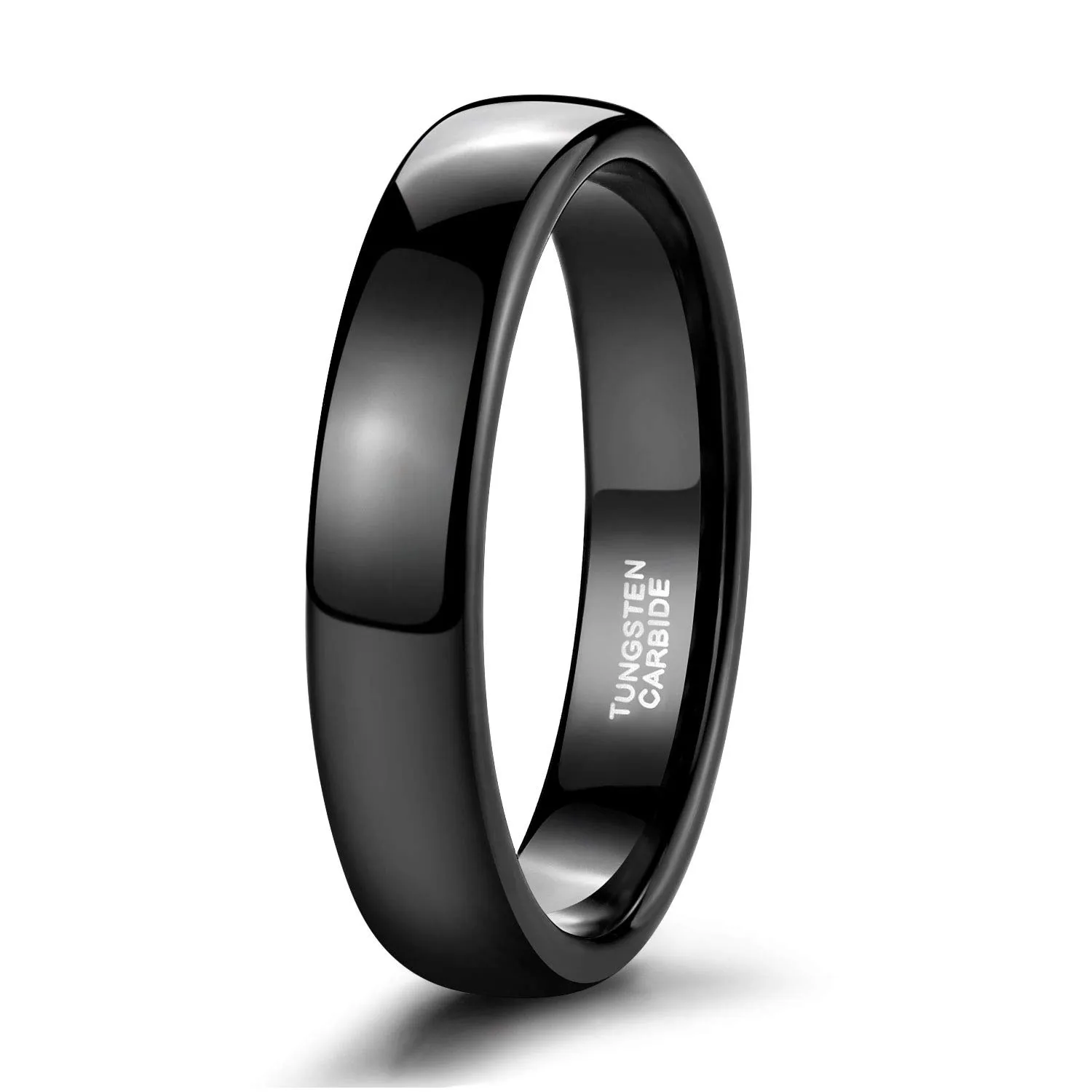 Zakk Anello in Tungsteno Nero Lucido 4mm, 66 (21.0) - immagine 1