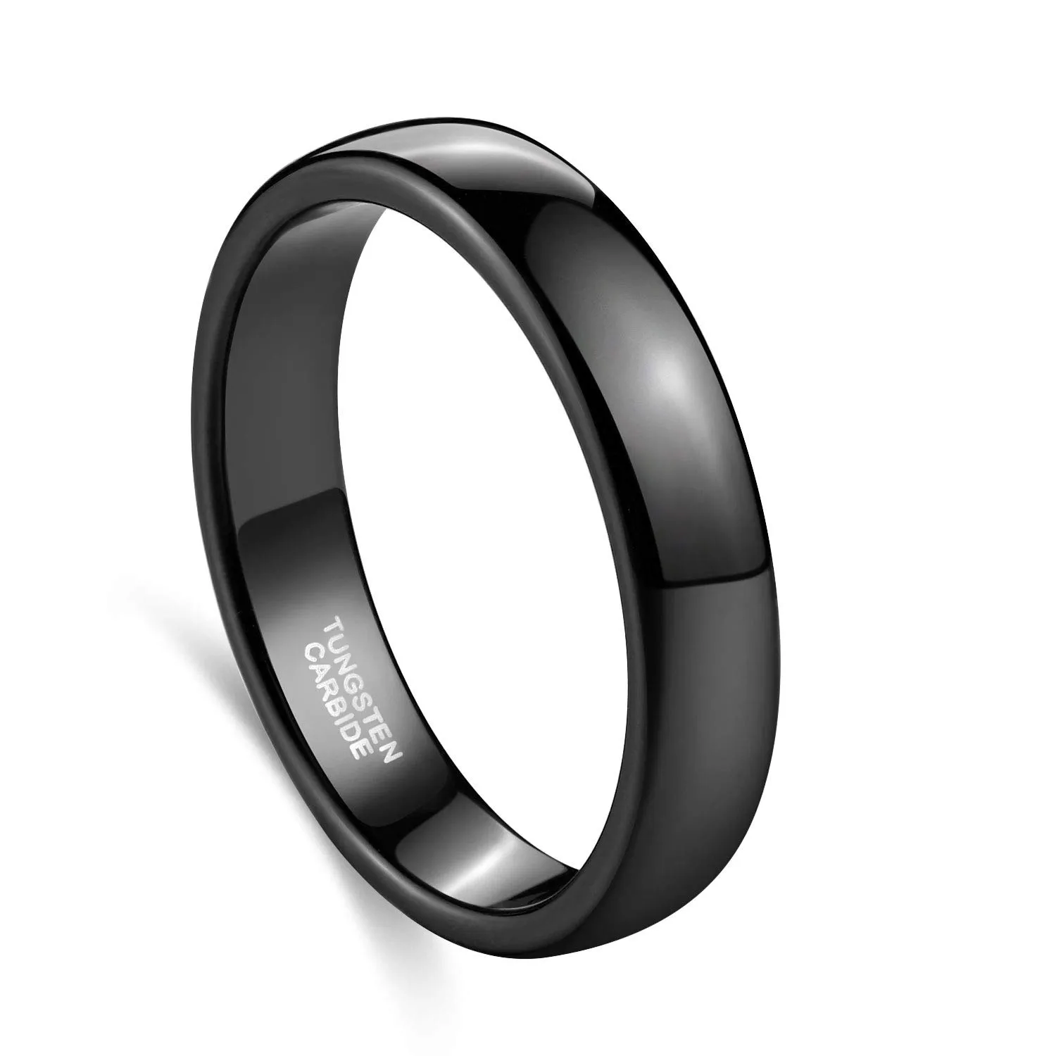 Zakk Anello in Tungsteno Nero Lucido 4mm - immagine 2