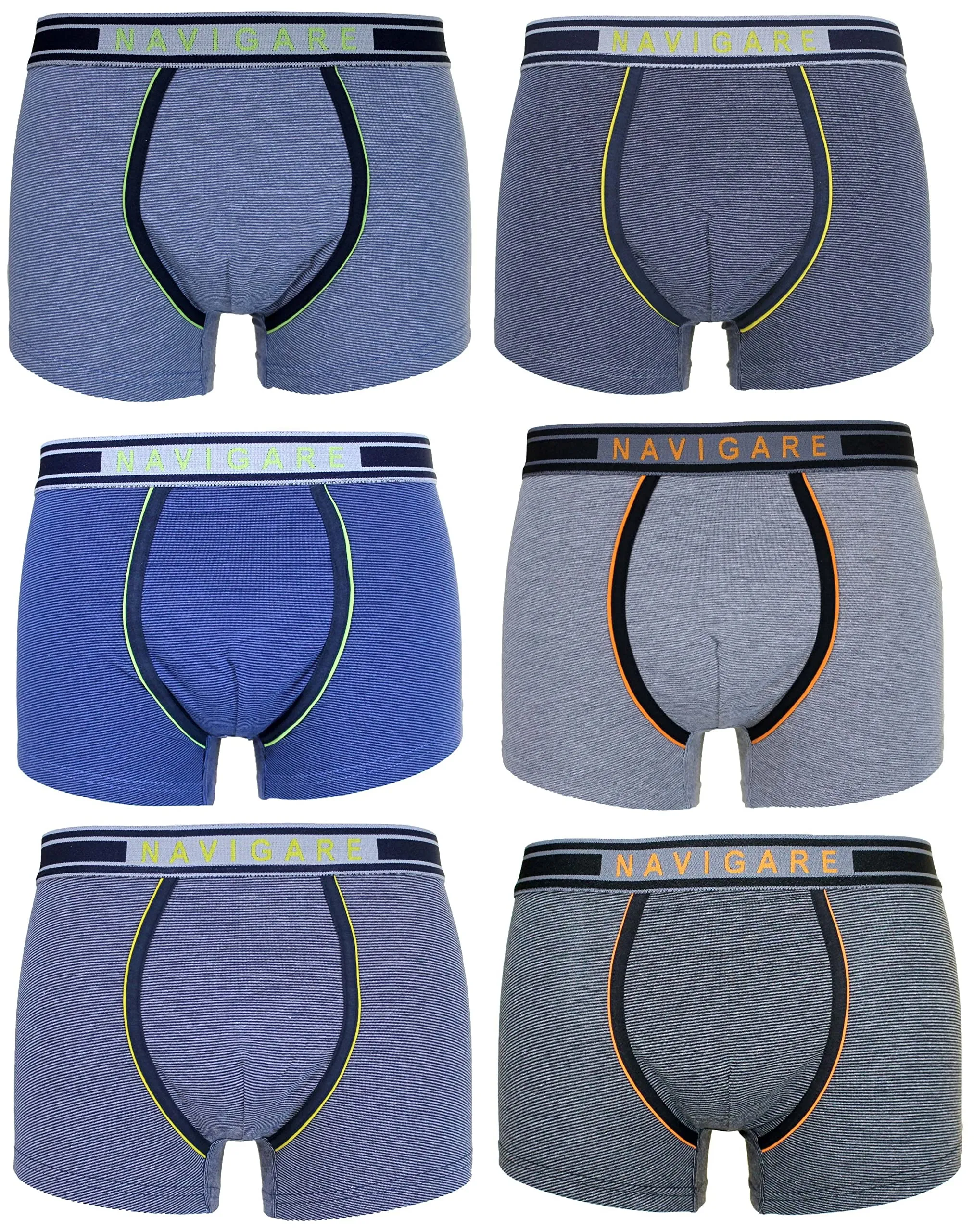 Navigare 6 Boxer Uomo Underwear Mutanda Intimo Elasticizzato 21053Z, M - immagine 1
