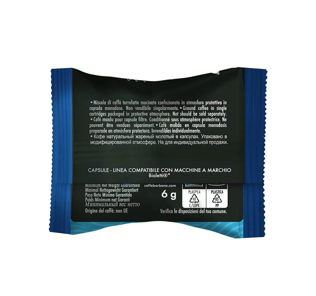 Caffè Borbone Miscela Blu, 100 Capsule Compatibili Bialetti - immagine 3