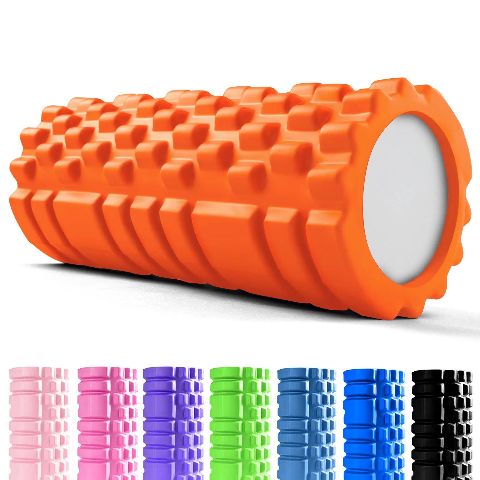 unycos Foam Roller, EVA Dura 33x14 cm, Arancione - immagine 1
