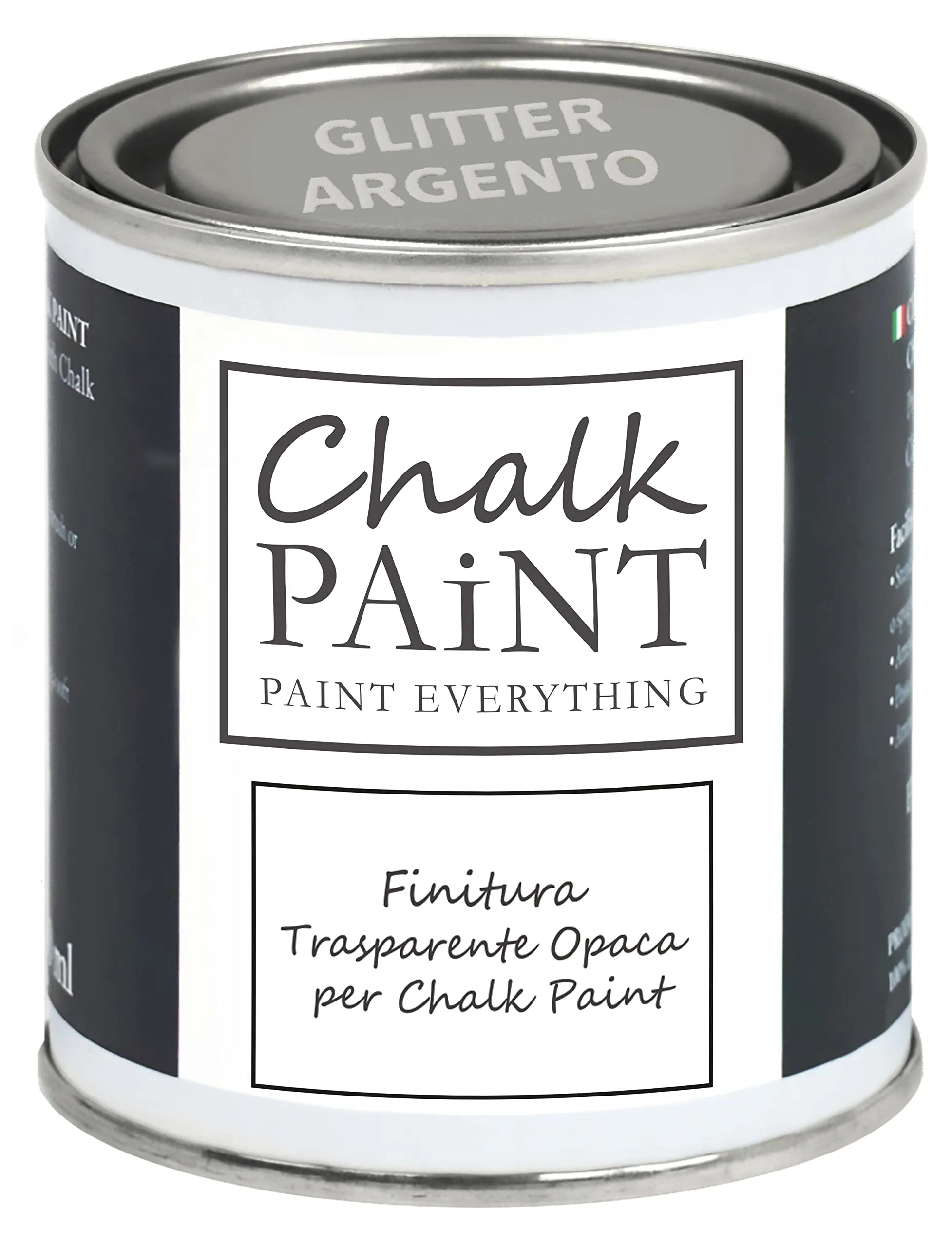 Chalk Paint Paint Everything Finitura Trasparente Glitter Argento 250 ml - immagine 1
