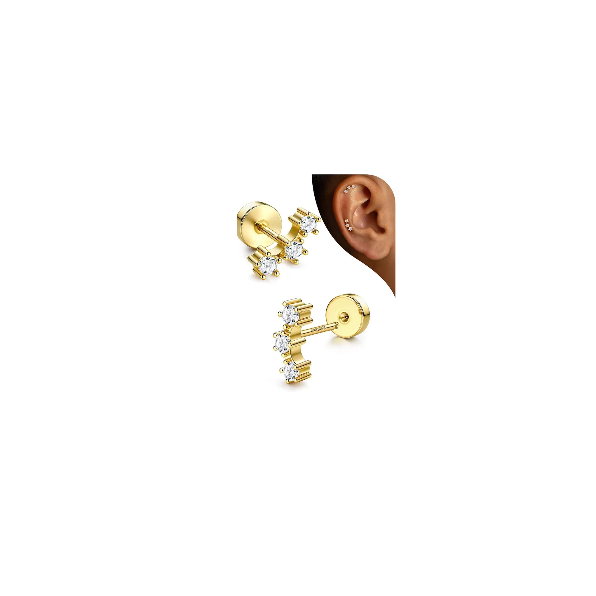 Adramata Orecchini in Argento 925 per Donna Helix Piercing - immagine 1