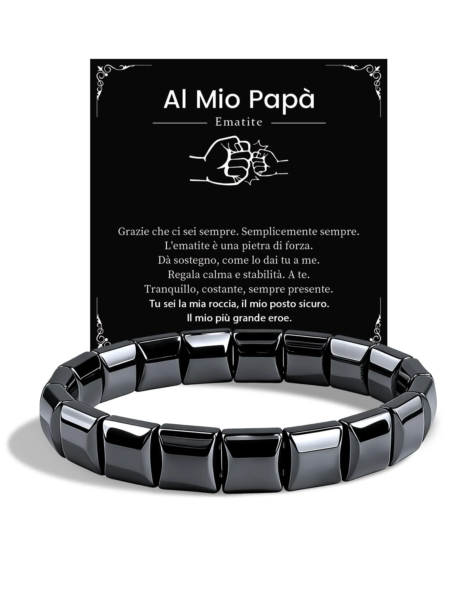 VGWON Bracciale in Ematite per Papà - immagine 1