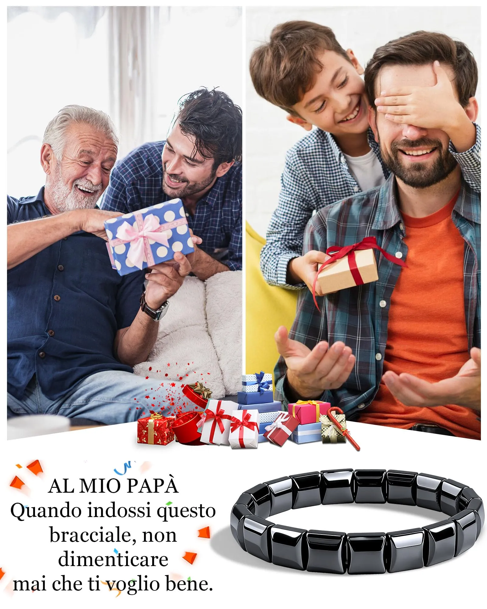VGWON Bracciale in Ematite per Papà - immagine 3