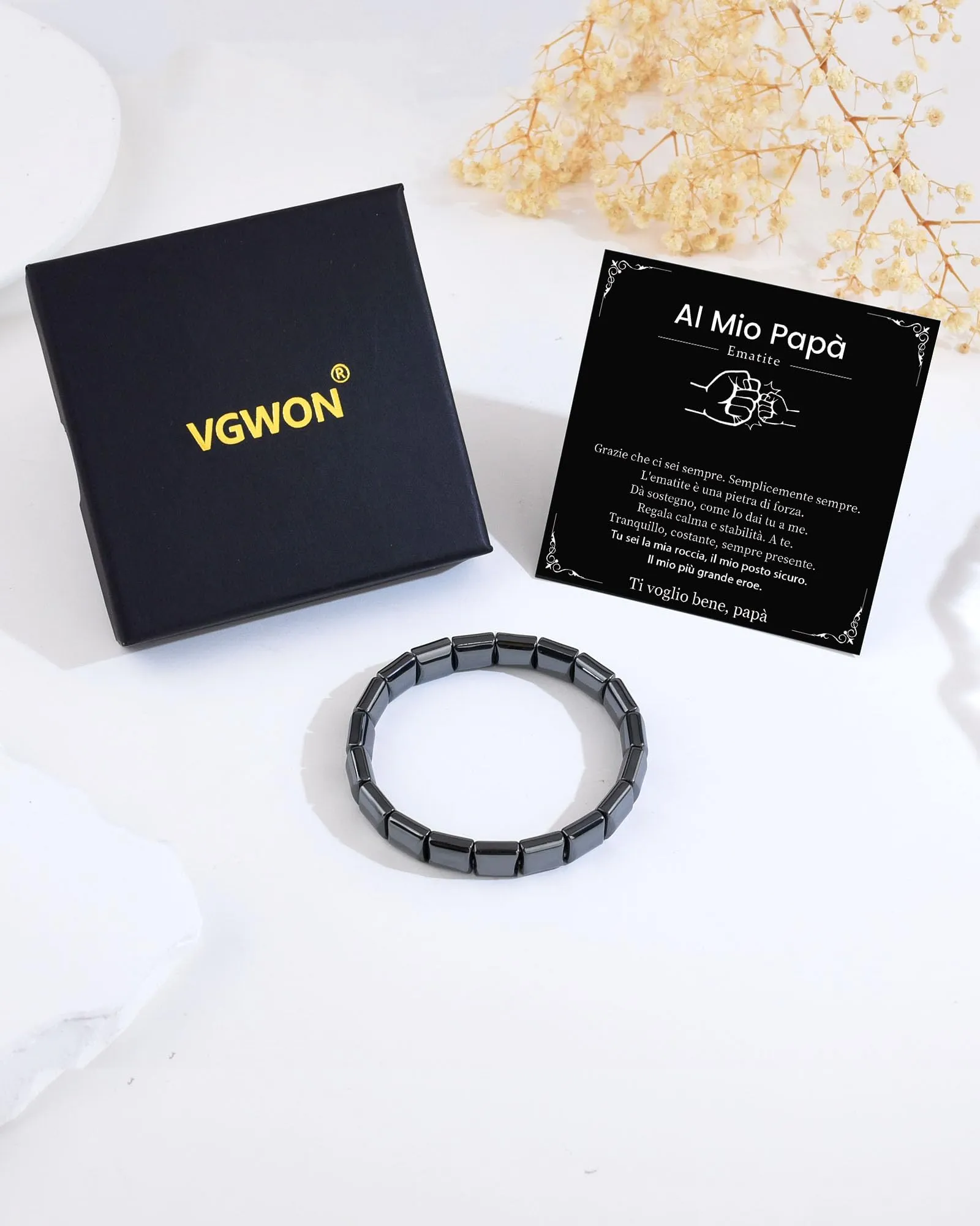 VGWON Bracciale in Ematite per Papà - immagine 6