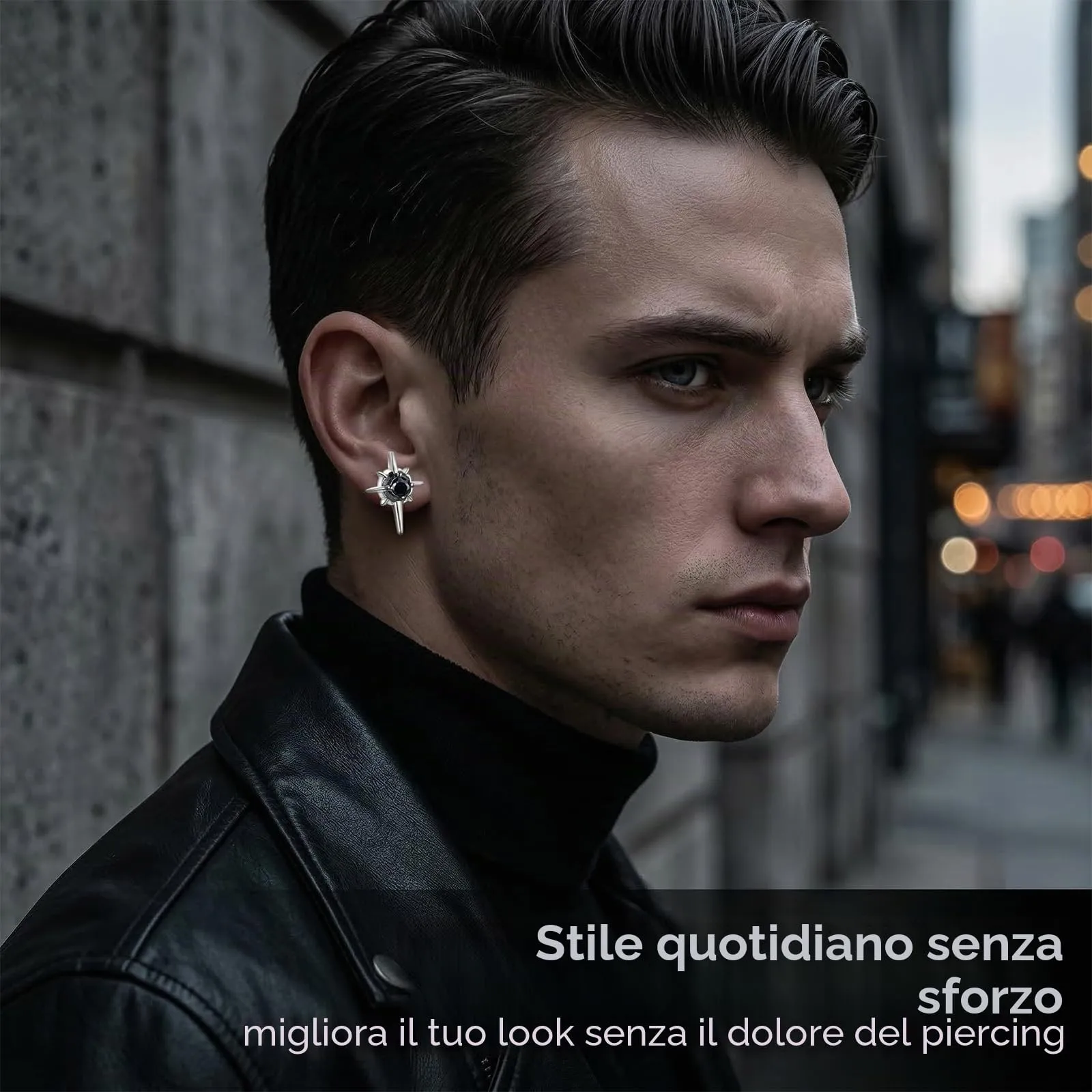 IBXWMNG 5 Paia di Orecchini Magnetici Stella Polare con Zircone per Donna e Uomo - immagine 2
