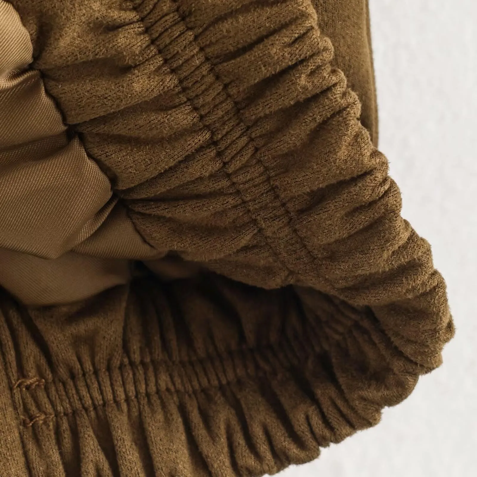 WZMYDBD Giacca Bomber Corta da Donna in Finta Pelle Scamosciata con Zip e Tasche - immagine 7