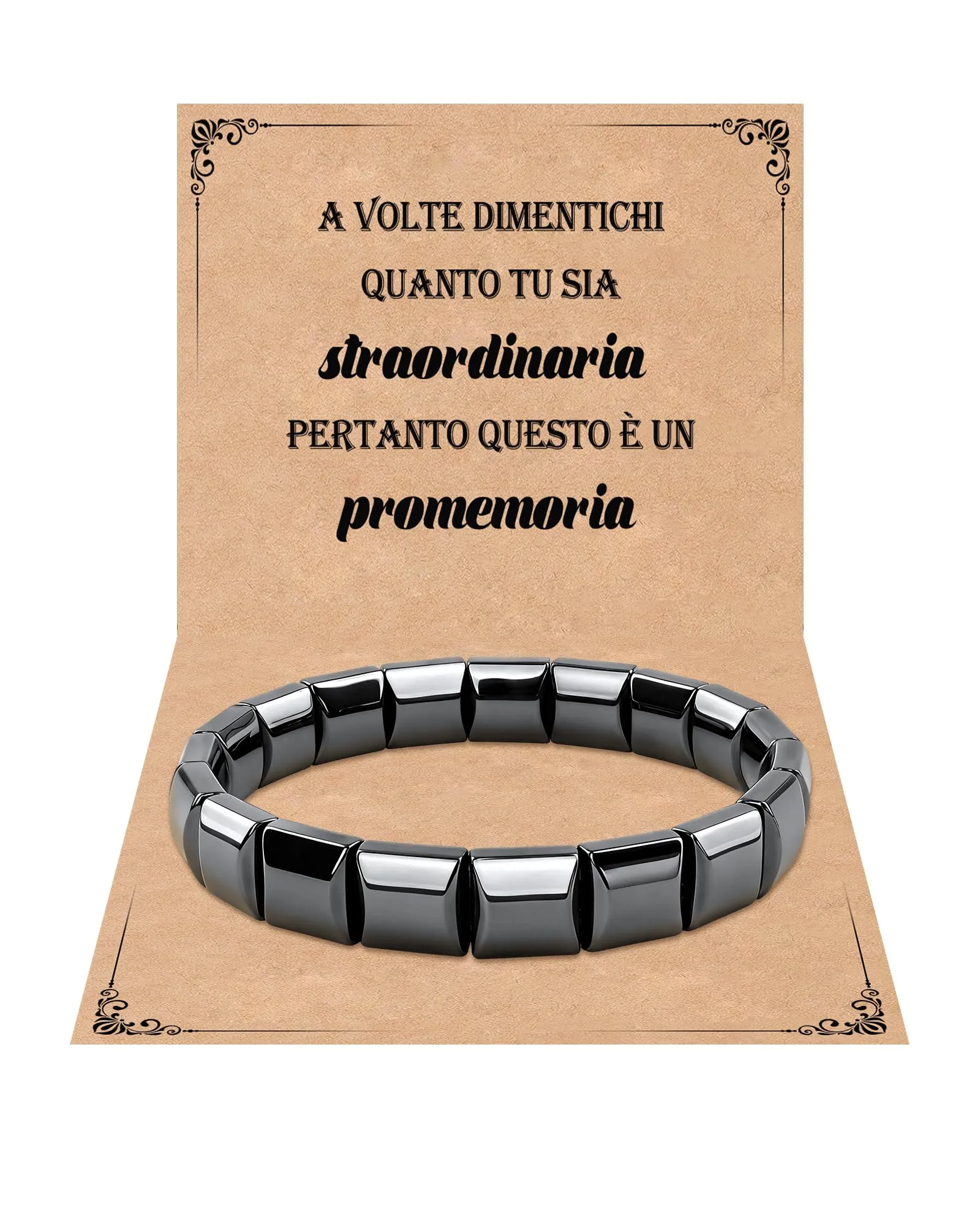 VGWON Bracciale Uomo in Ematite Naturale - immagine 1