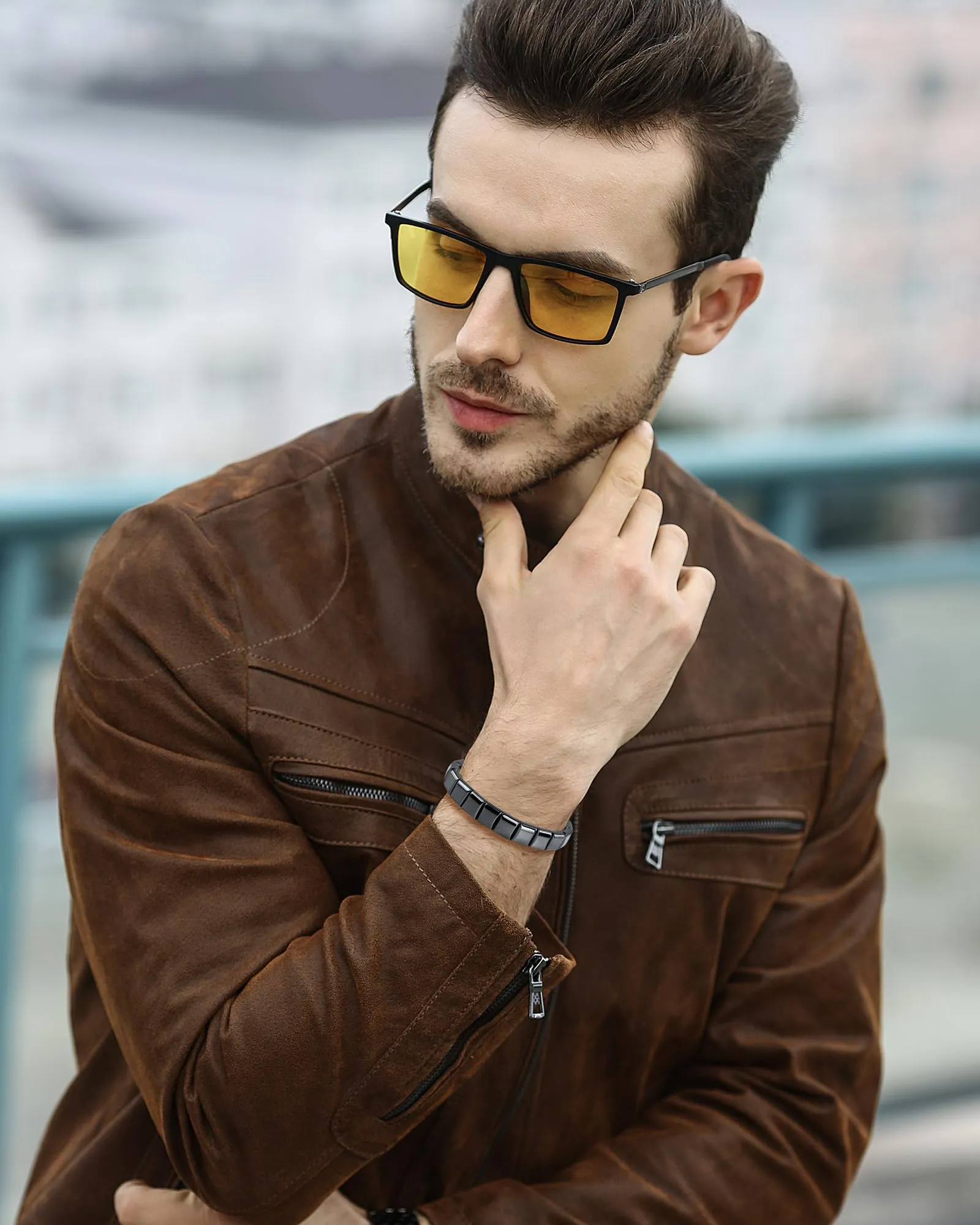 VGWON Bracciale Uomo in Ematite Naturale - immagine 4