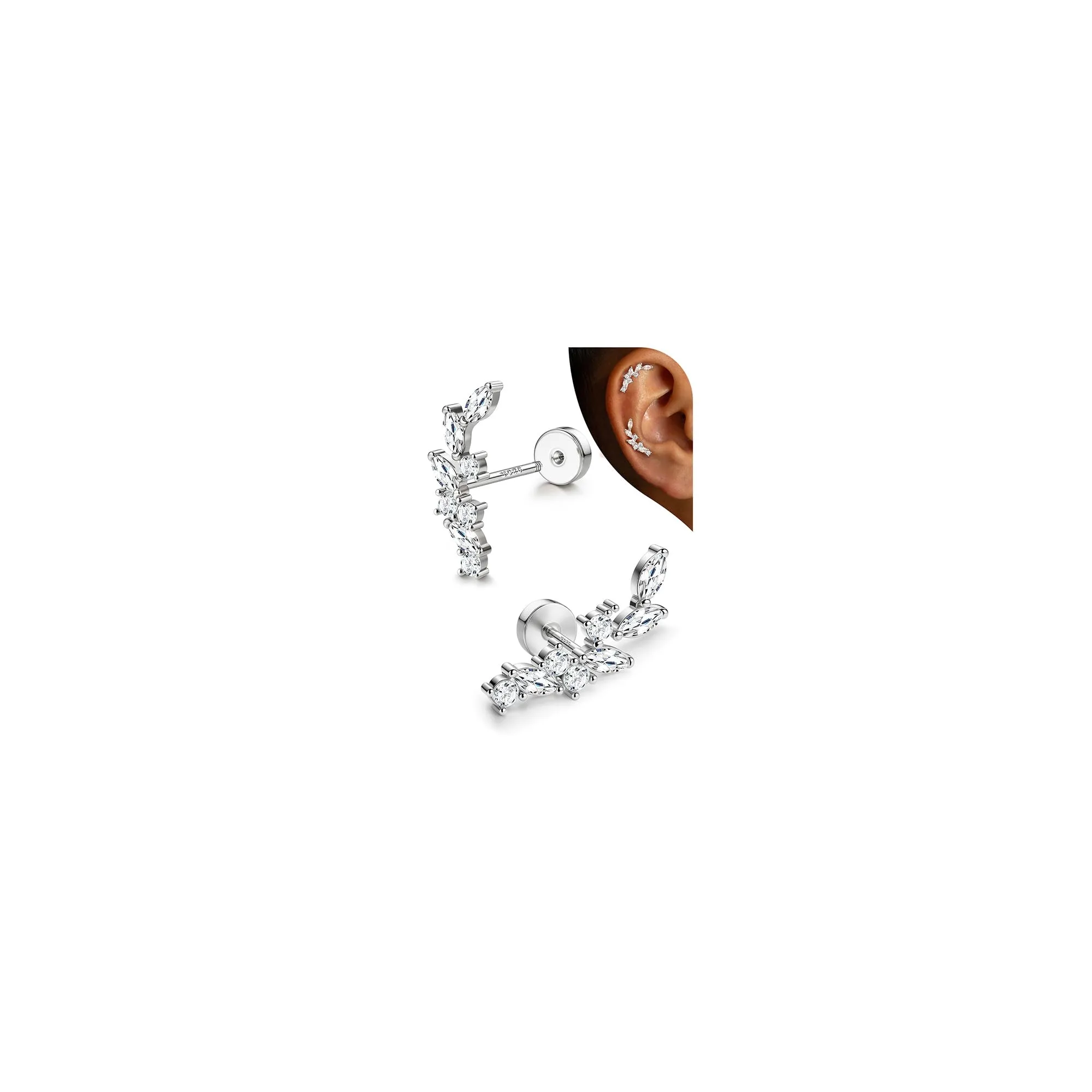 Adramata Orecchini in Argento 925 per Donna, Piercing Helix - immagine 1