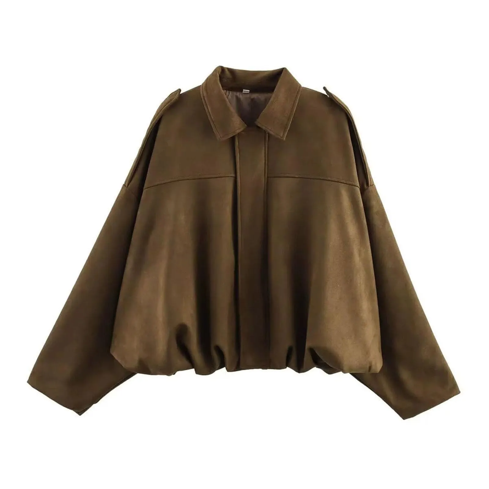 WZMYDBD Giubbotto Bomber in Camoscio Donna Invernale Multicolor - immagine 2