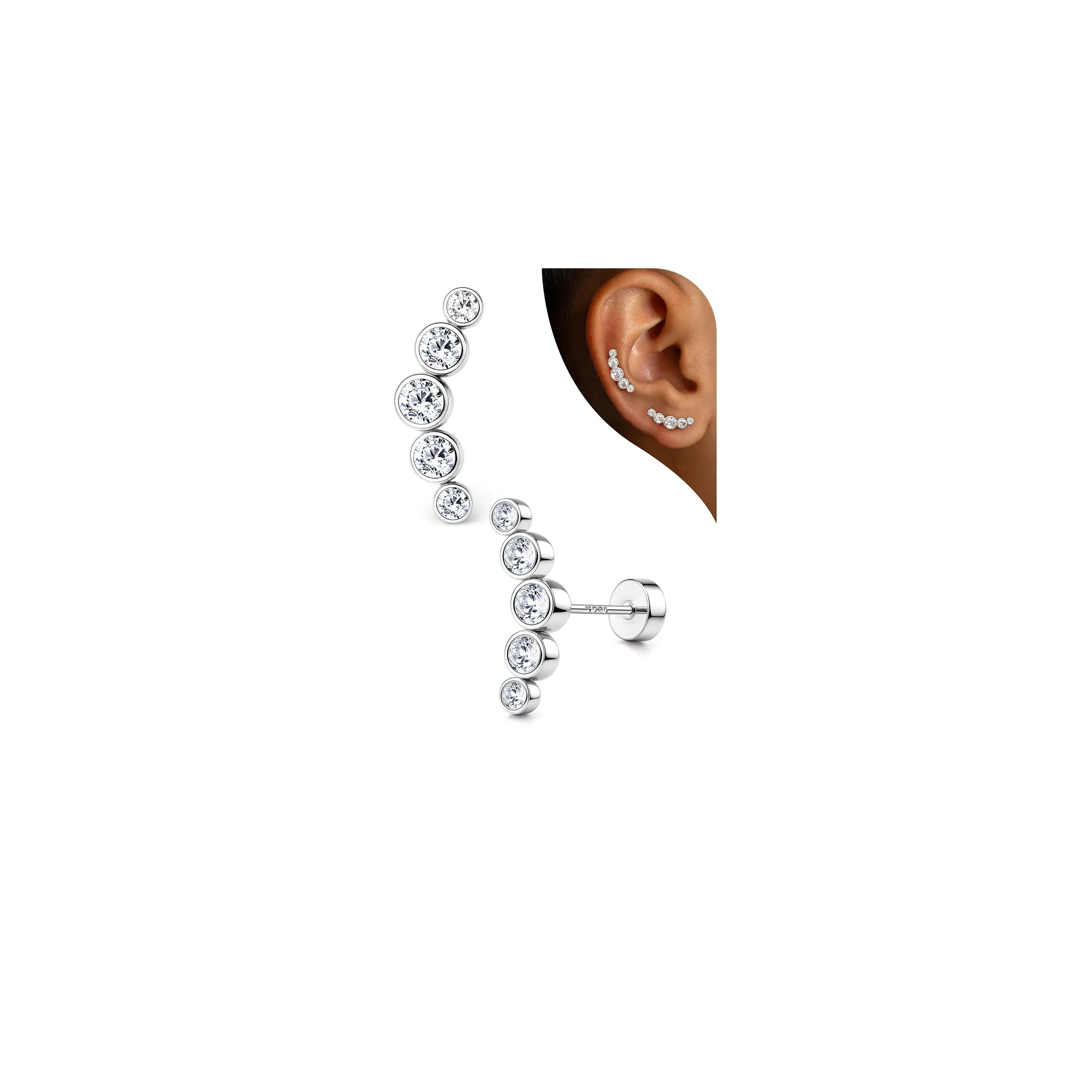 Adramata Orecchini in Argento 925 per Donna, Piercing Helix - immagine 1