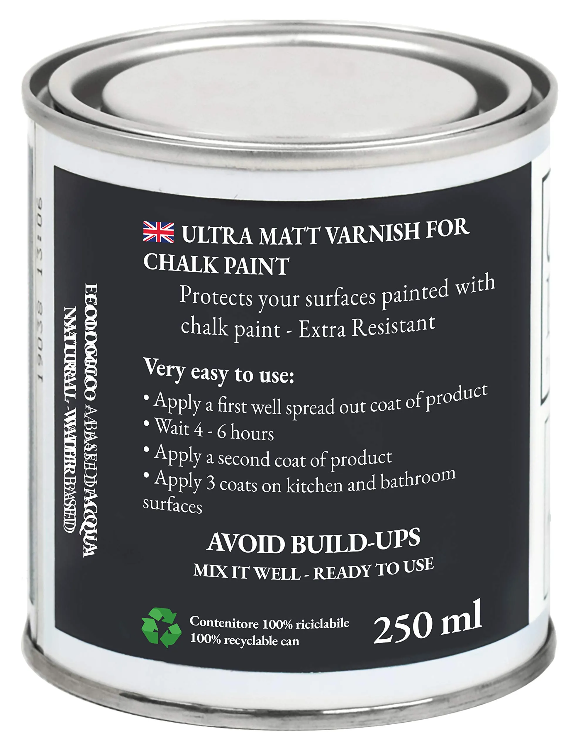 Chalk Paint Paint Everything Finitura Protettiva Trasparente Opaca 250 ml - immagine 3