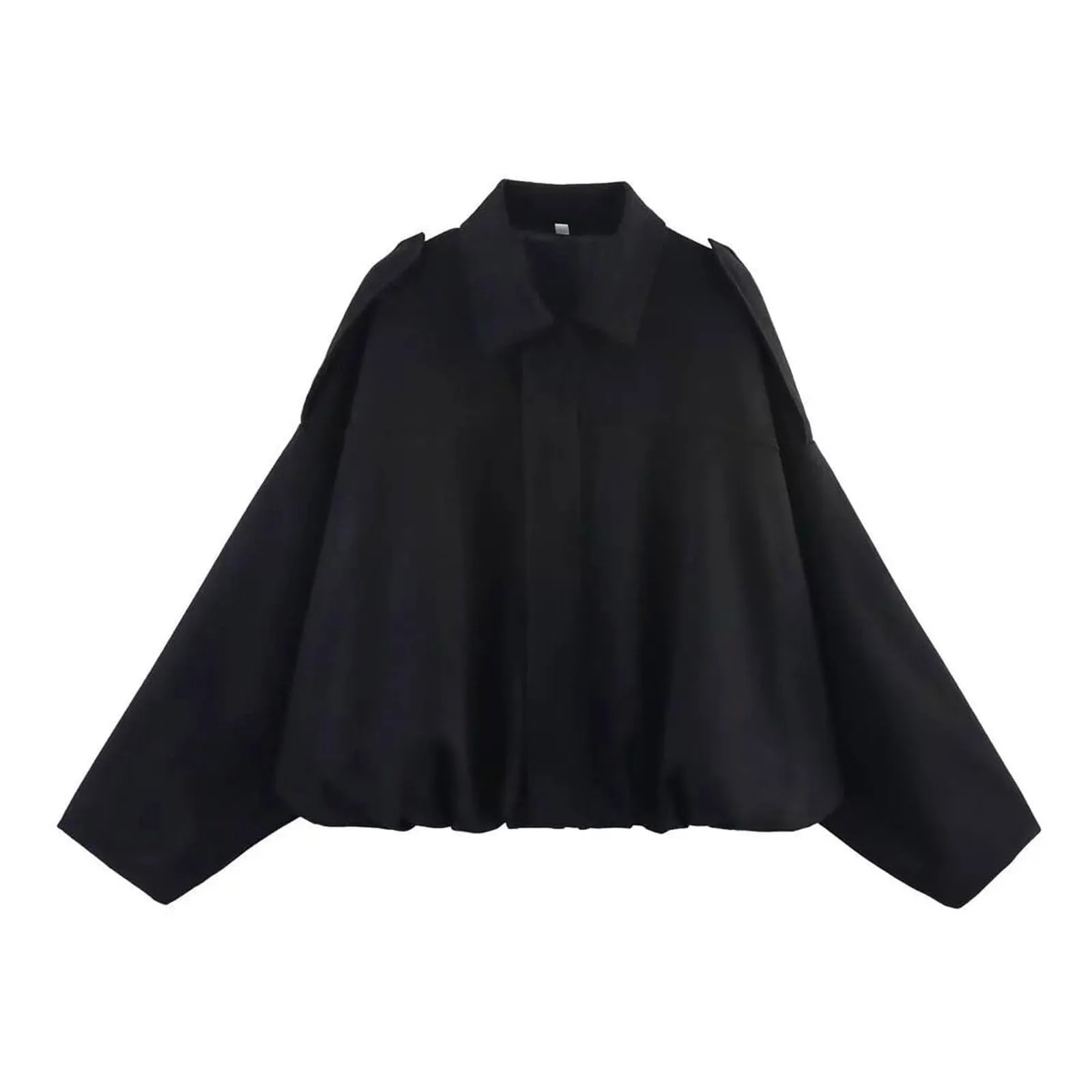 WZMYDBD Giacca Bomber Donna in Pelle Scamosciata con Risvolto e Zip - immagine 2
