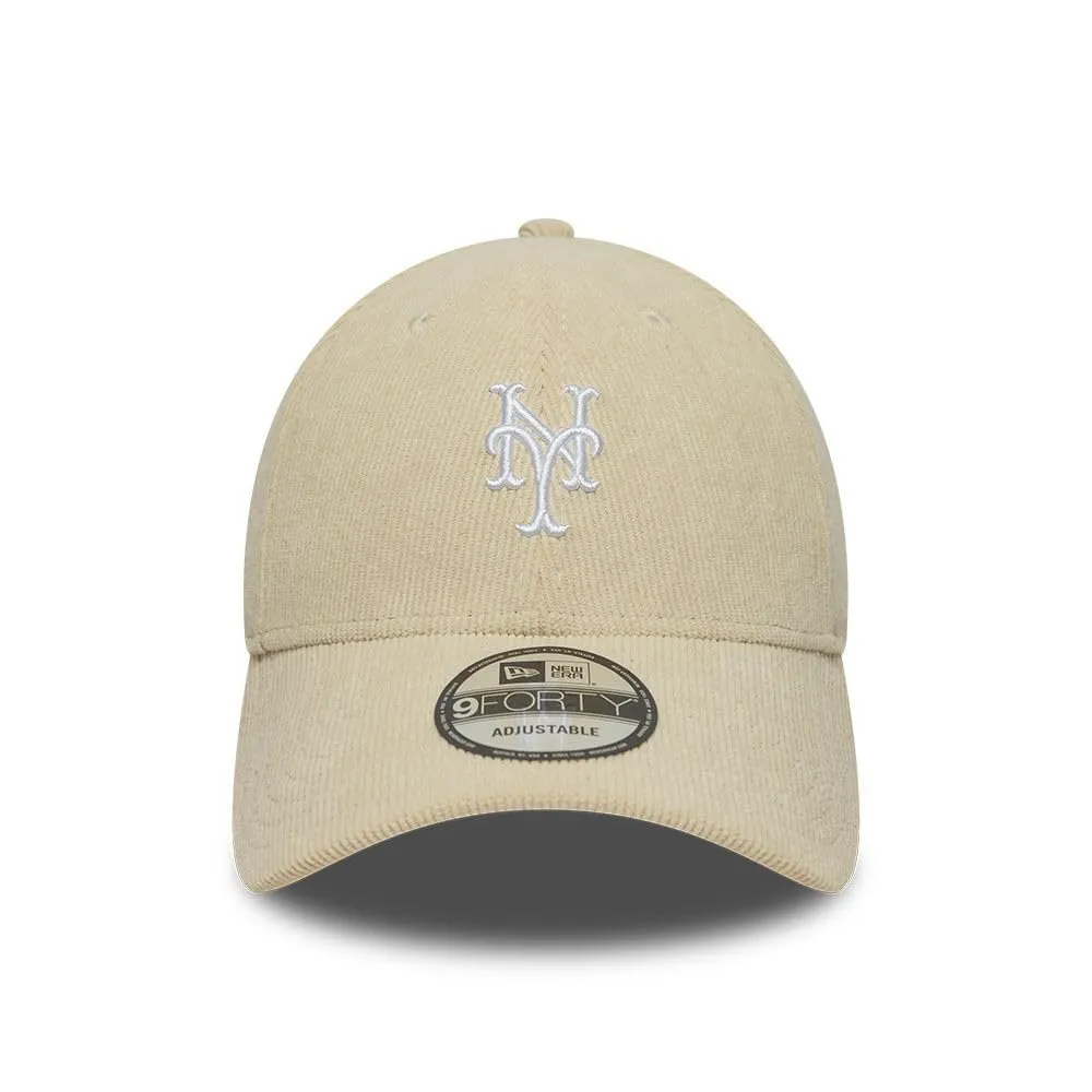 New Era New York Mets 9FORTY Cap - Corda Morbida Beige Chiaro - immagine 2