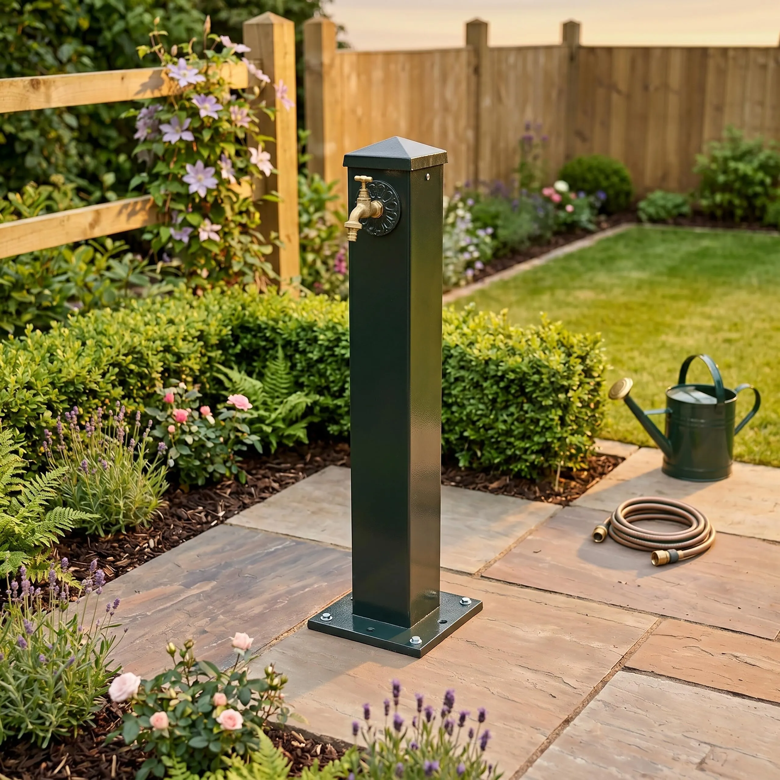 Relaxdays Fontana da Giardino Vintage, Verde - immagine 2