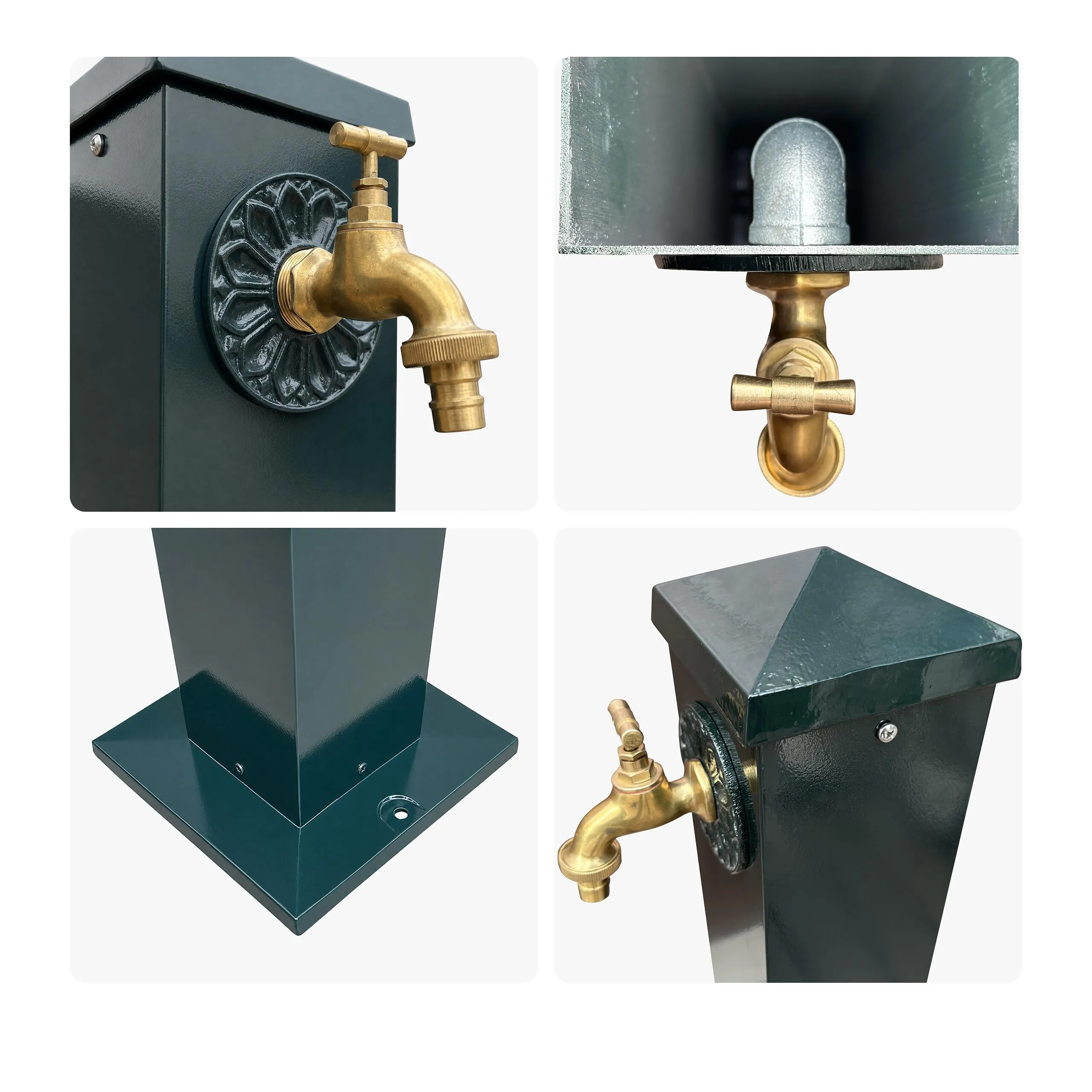 Relaxdays Fontana da Giardino Vintage, Verde - immagine 7
