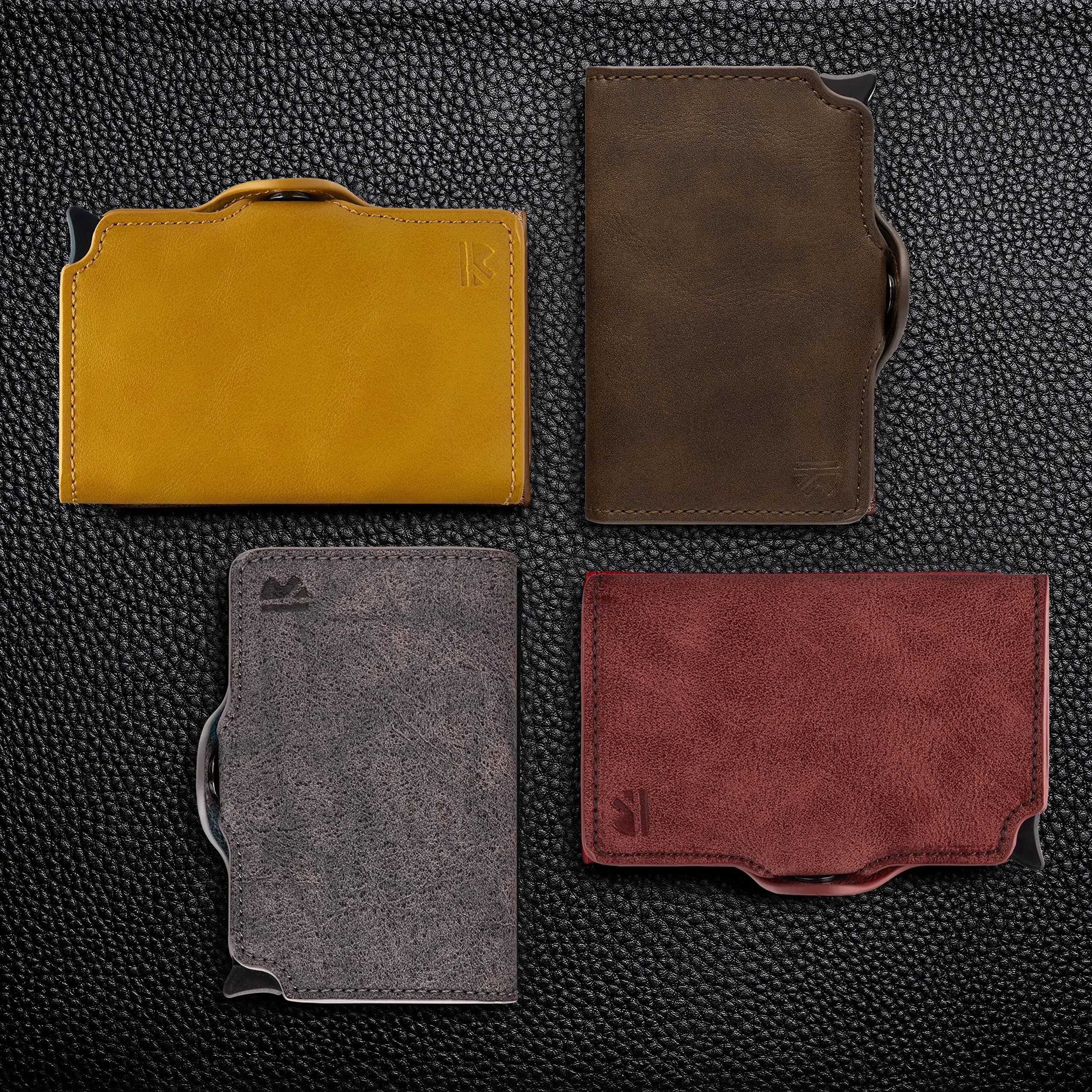 BEWMER Porta Carte di Credito 1 ZIP Schermato con RFID Protection e Fermasoldi in Carbon Fiber - Grigio - immagine 7