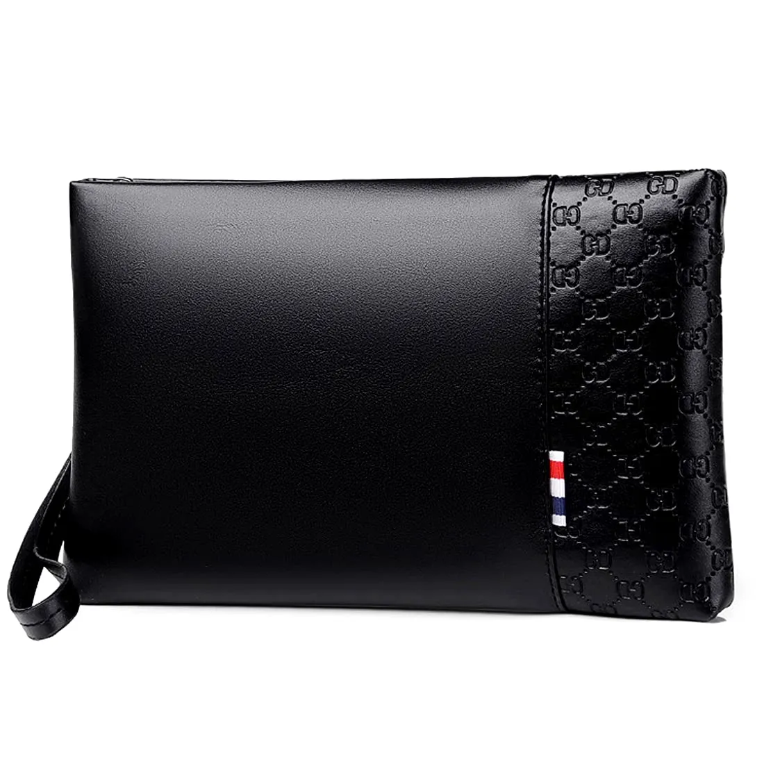A-QMZL Pochette Borsello Uomo a Mano da Polso in Pelle Nero - immagine 1