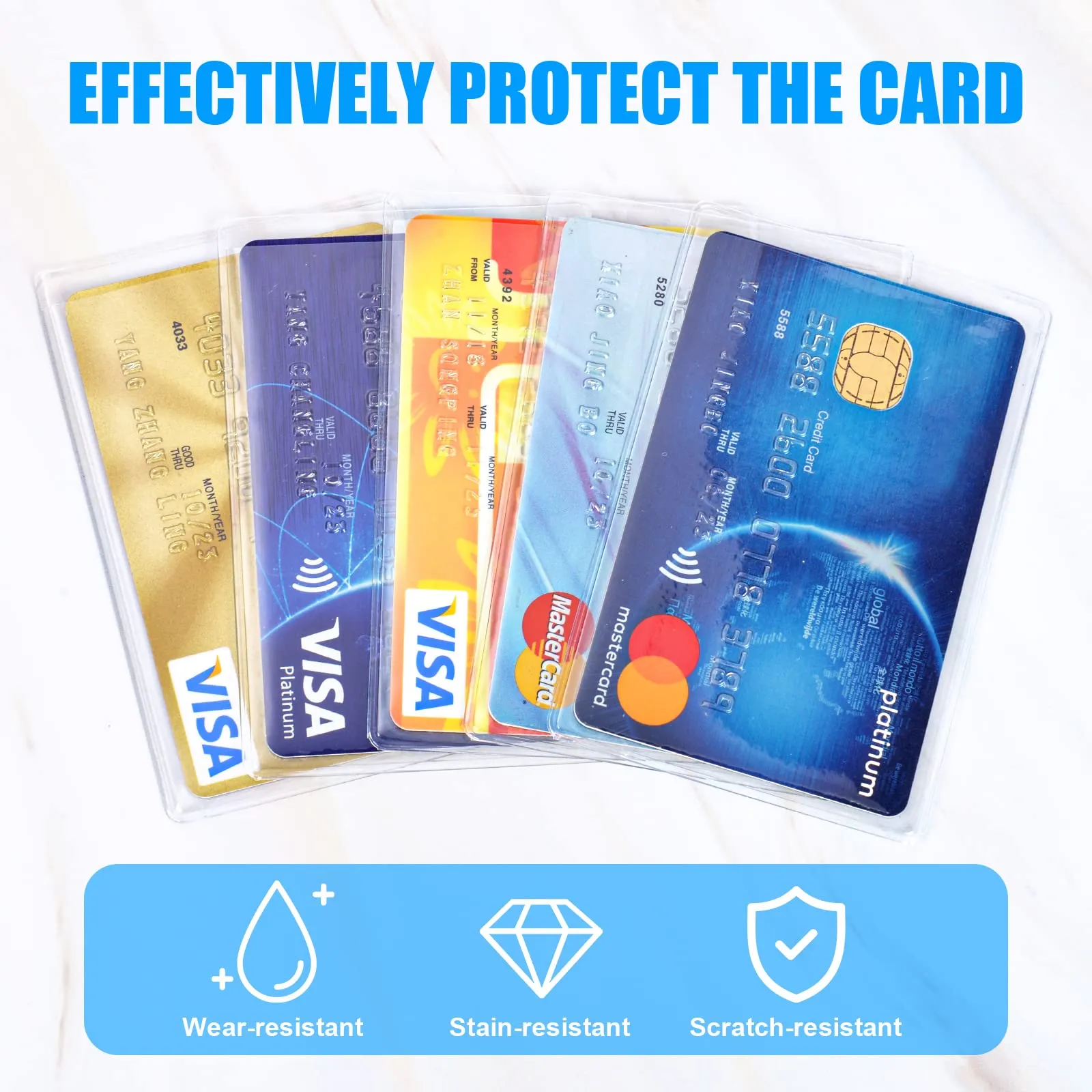 Vicloon Custodie Protettive Trasparenti per Carte, 30 Pezzi, 9,3 x 6 cm - immagine 4