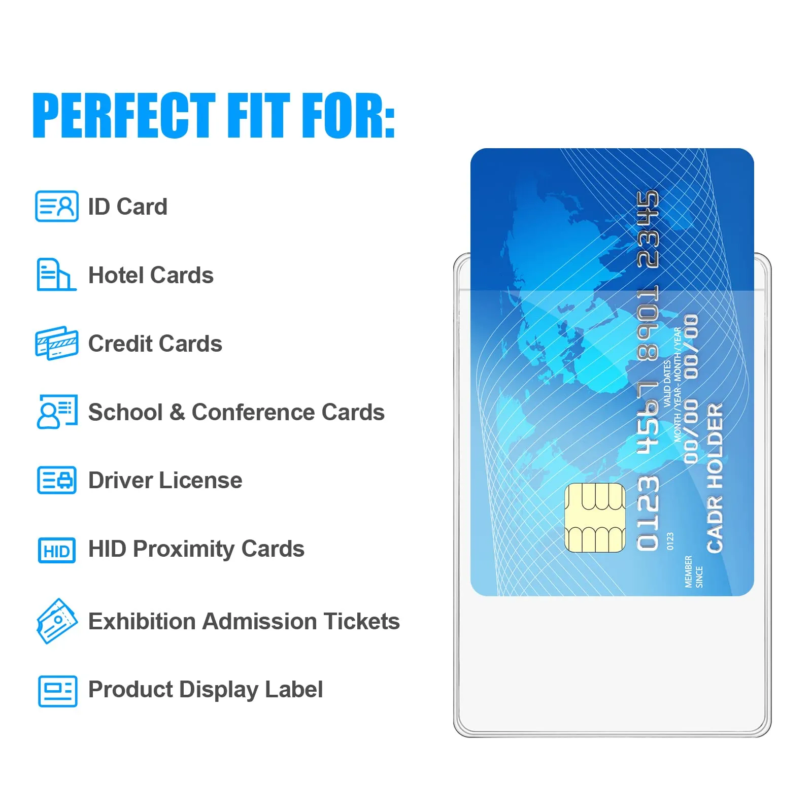 Vicloon Custodie Protettive Trasparenti per Carte, 30 Pezzi, 9,3 x 6 cm - immagine 5