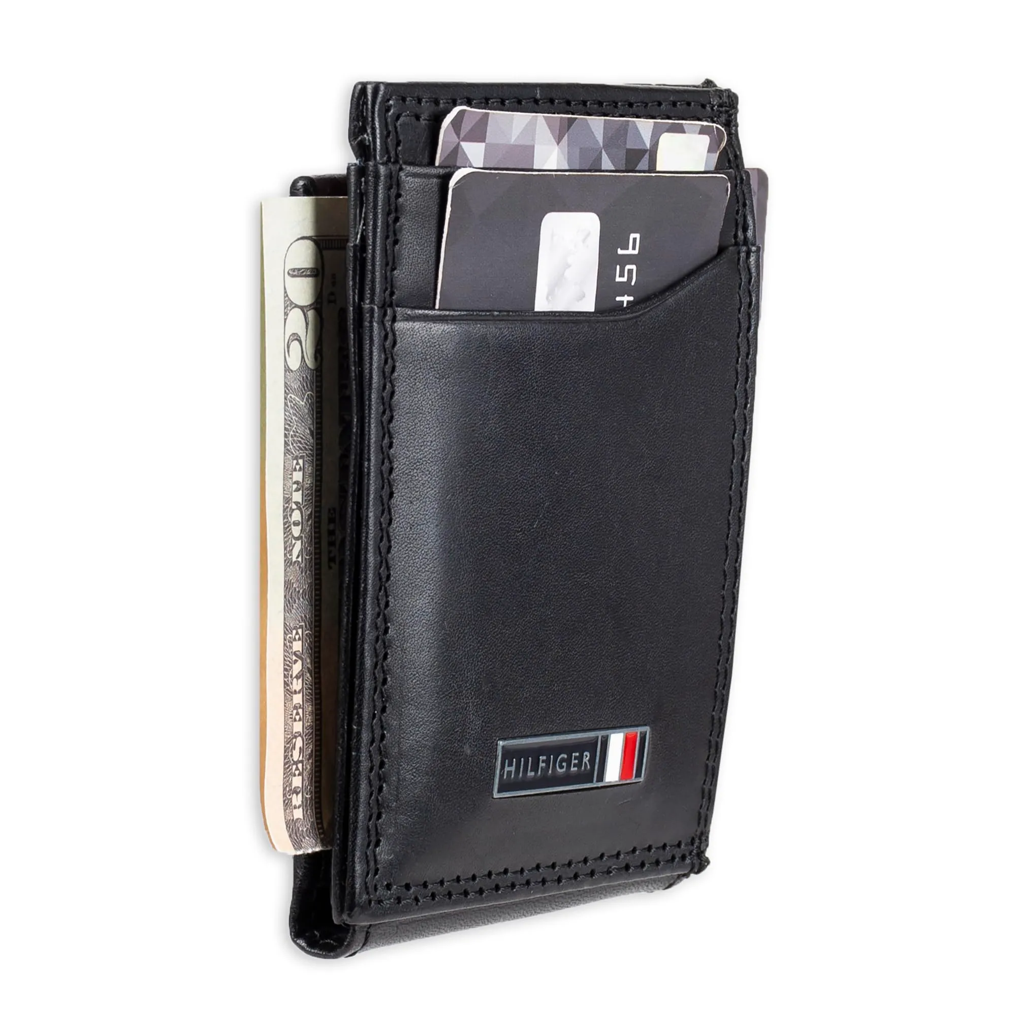 Tommy Hilfiger Portafoglio Sottile da Uomo in Pelle con Tasca Frontale e Protezione RFID, Nero - immagine 3
