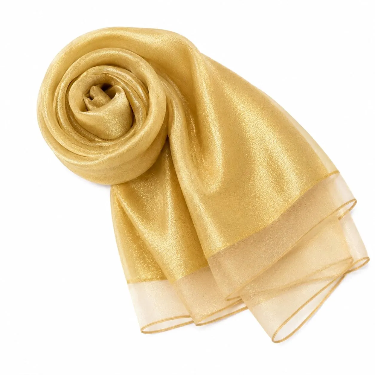 MAPIMANIA Stola Donna in Misto Seta Lurex Oro 195x70 cm - immagine 1